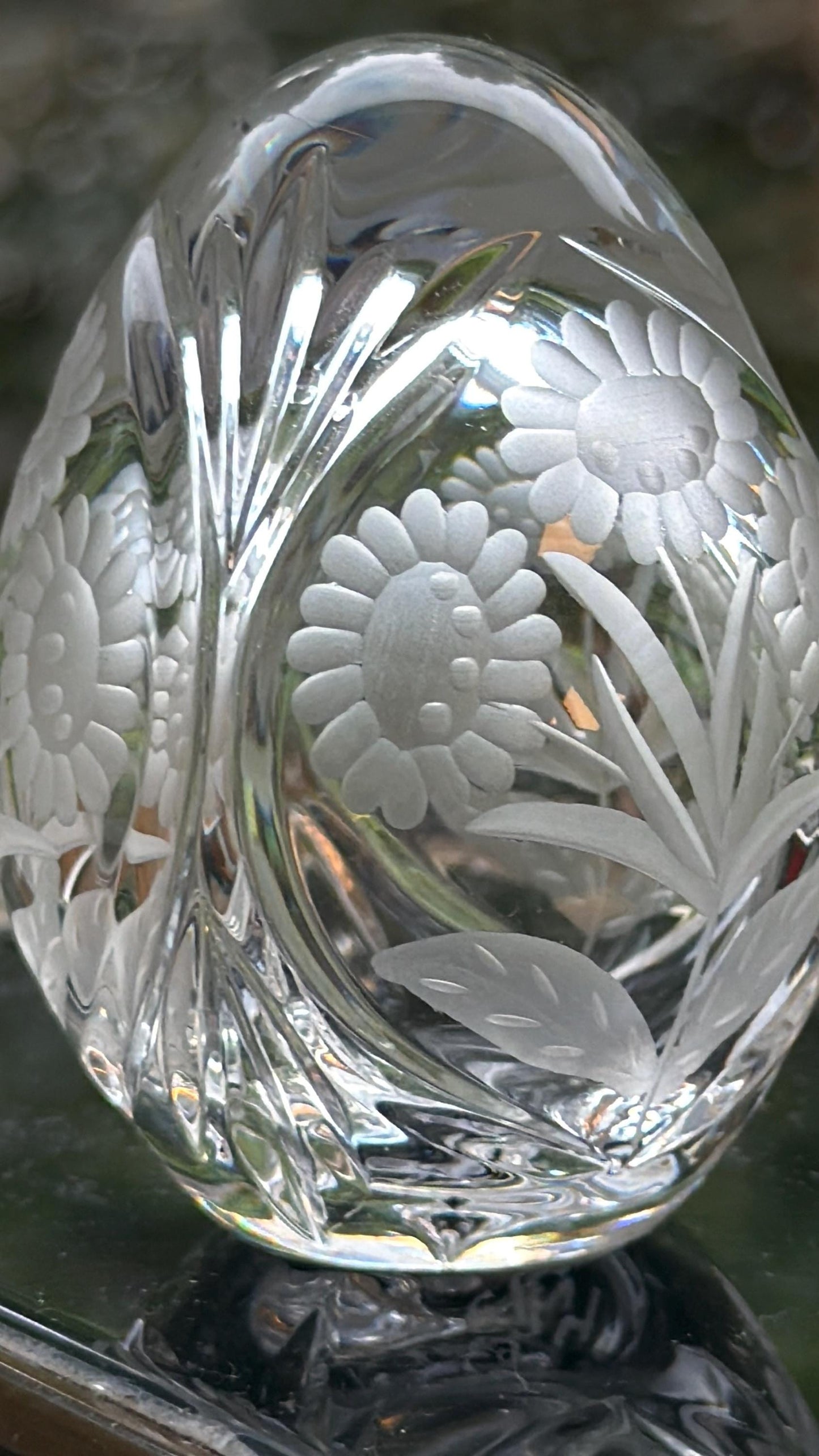 Faberge Crystal Egg, Limited Edition, signed, numbered faberge