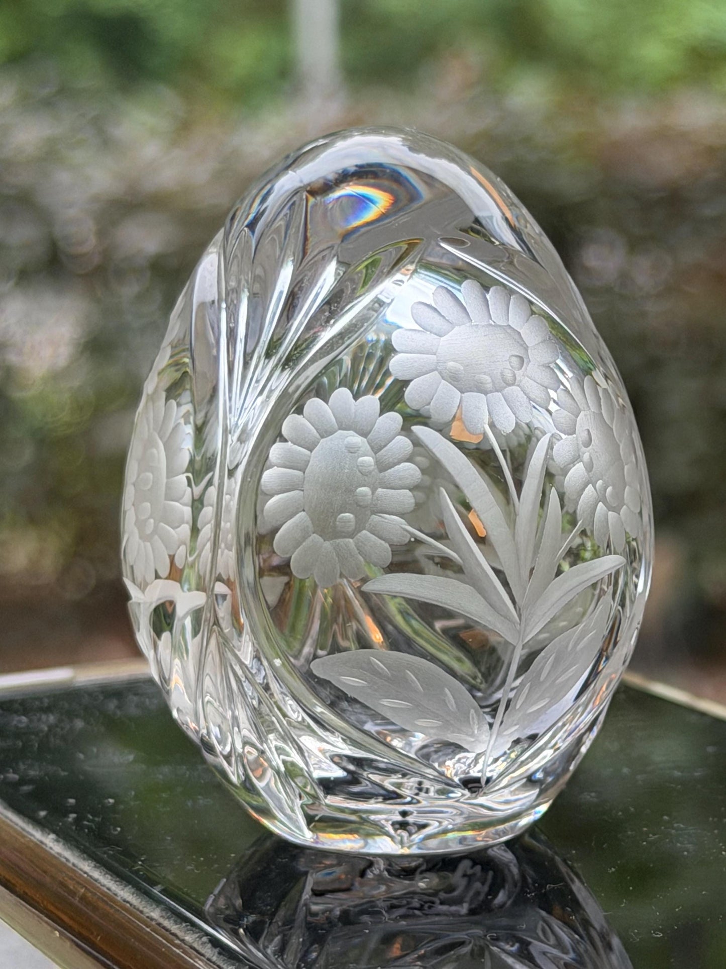 Faberge Crystal Egg, Limited Edition, signed, numbered faberge