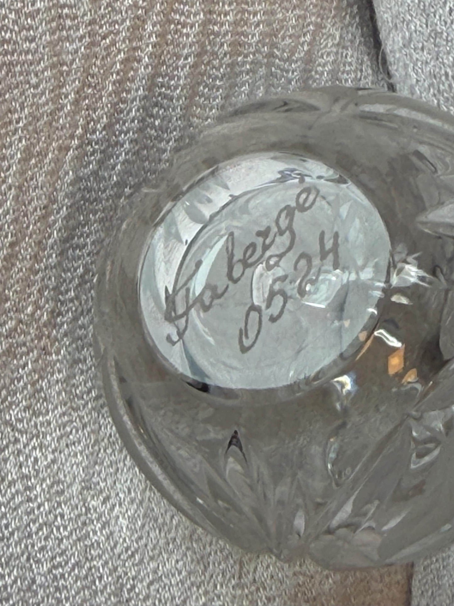 Faberge Crystal Egg, Limited Edition, signed, numbered faberge