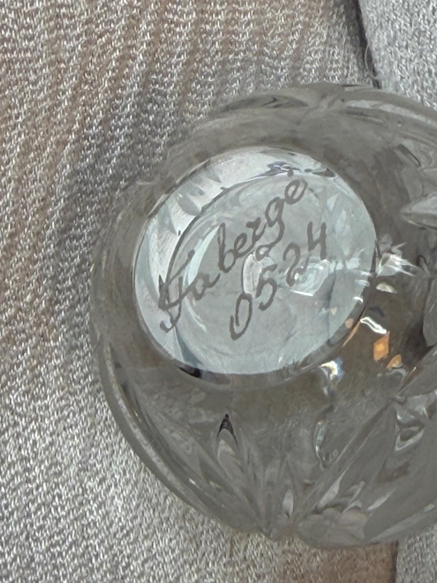 Faberge Crystal Egg, Limited Edition, signed, numbered faberge