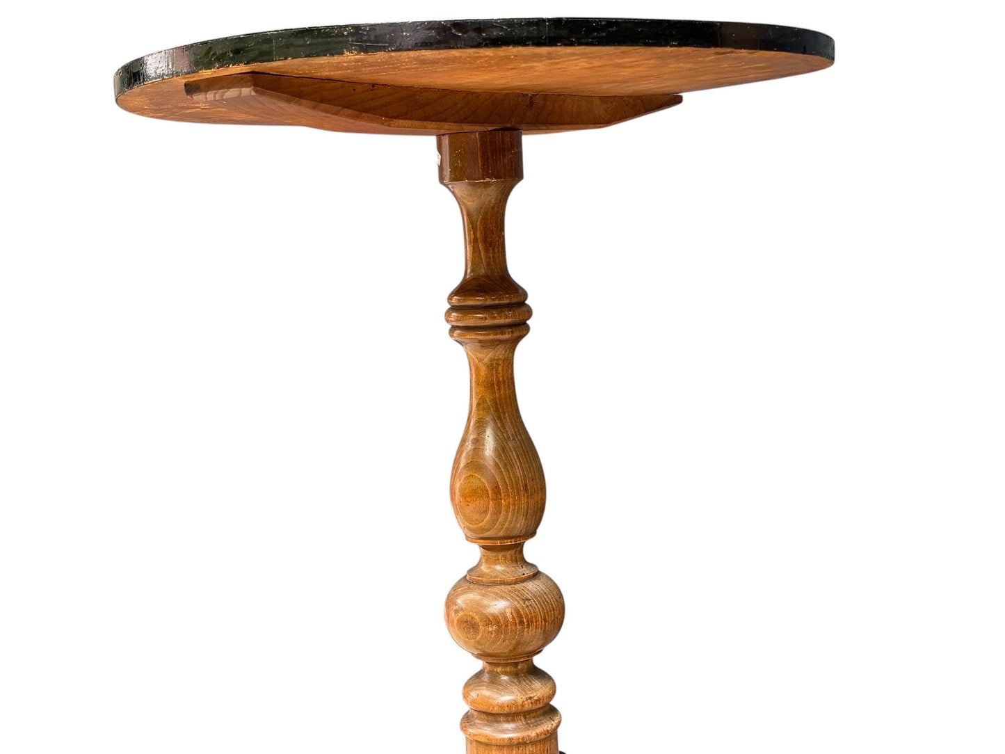19th Century Erfurt early aristocratic grand tour Souvenir Pedestal Table, Thüringen, Pyrography, c. 1850