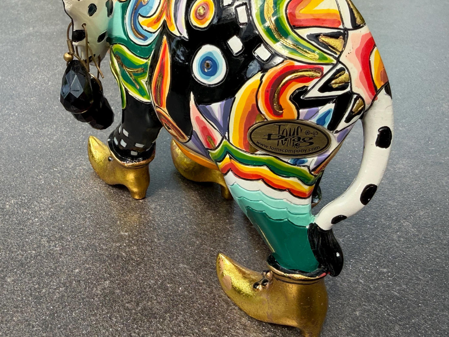 Tom’s Drag designer objects, Retired fancy Elephant & prince Frog Figurines – Hand Painted Collectible Figures by Tom Hoffmann