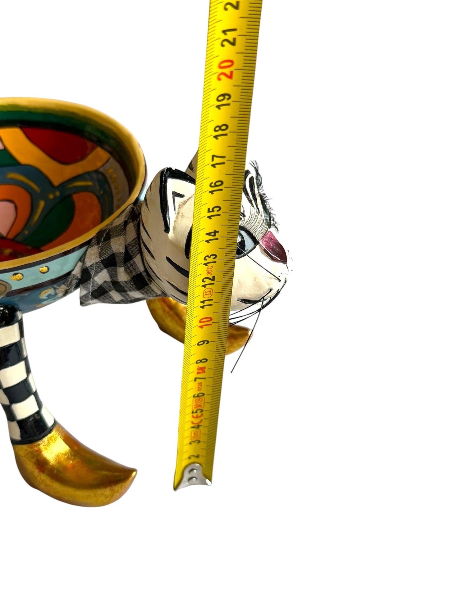 Tom’s Drag Cat Bowl – Hand-Painted Decorative Collectible by Tom Hoffmann – 33 cm, retired collectible