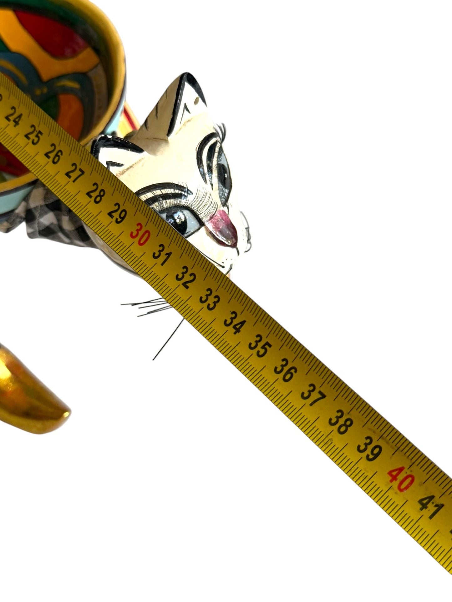 Tom’s Drag Cat Bowl – Hand-Painted Decorative Collectible by Tom Hoffmann – 33 cm, retired collectible