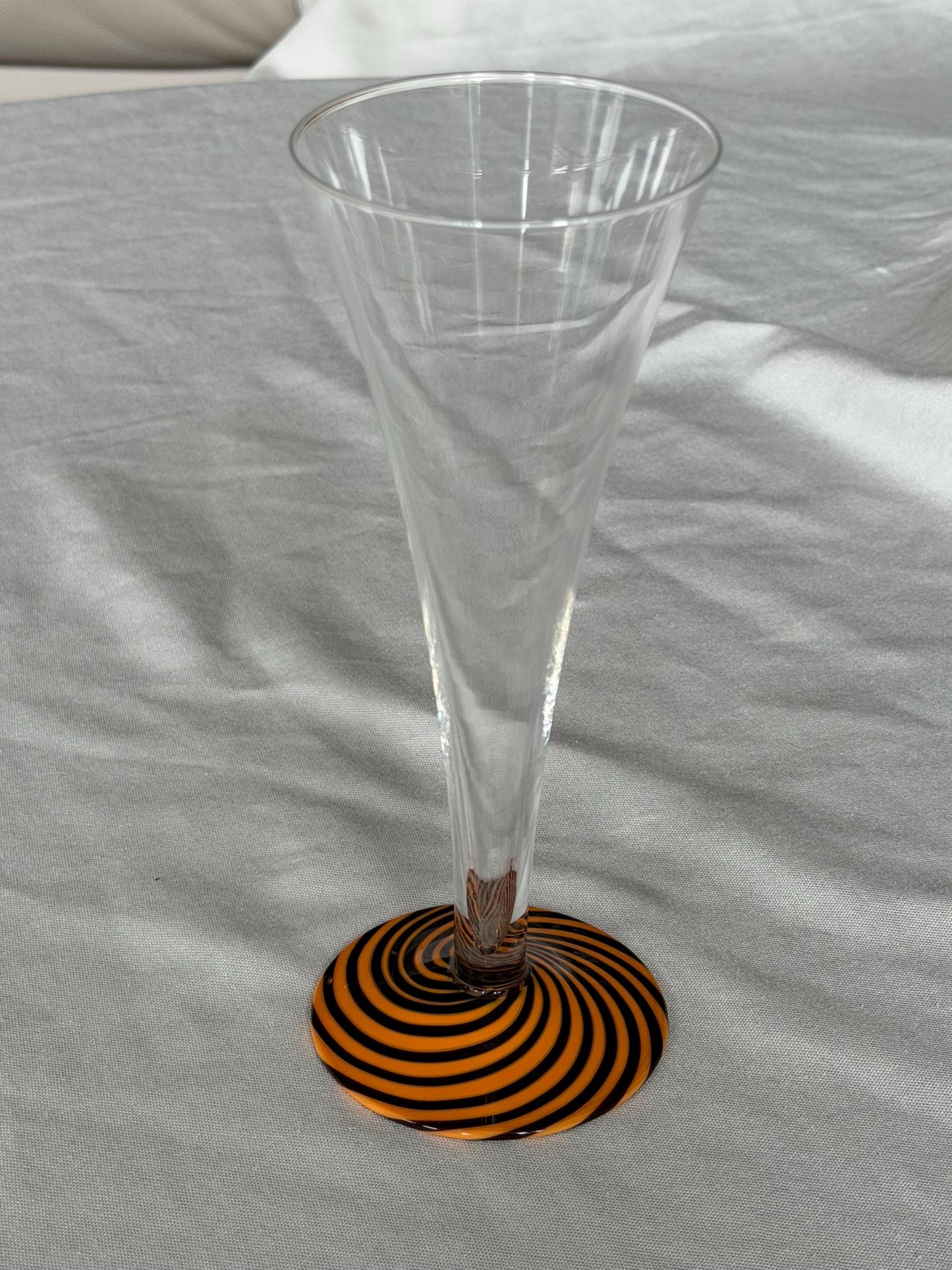 Carlo Moretti Murano Glass Champagne Flute