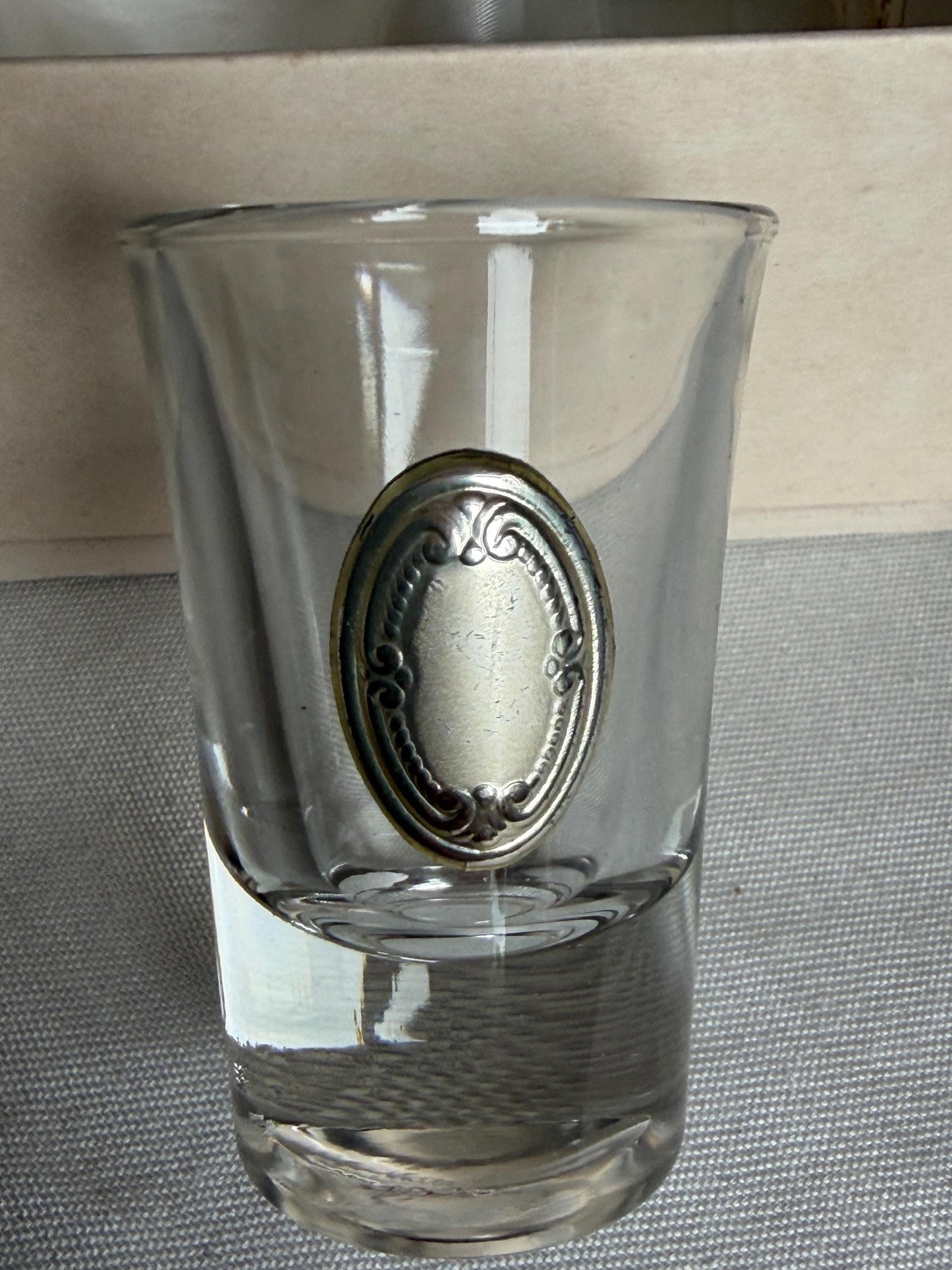 Limoncello 925 silver glasses, liquer crystal , vintage italy,