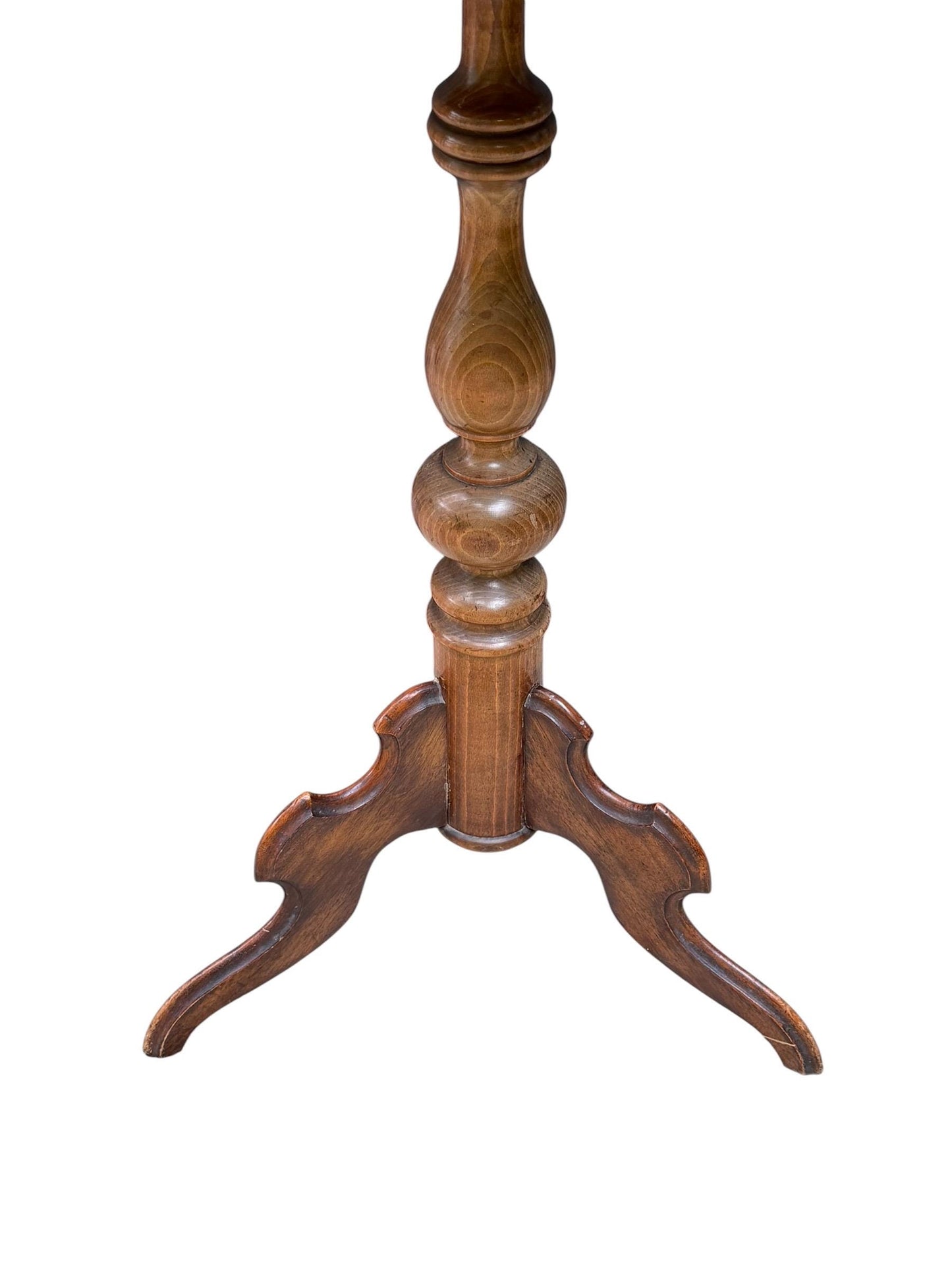 19th Century Erfurt early aristocratic grand tour Souvenir Pedestal Table, Thüringen, Pyrography, c. 1850