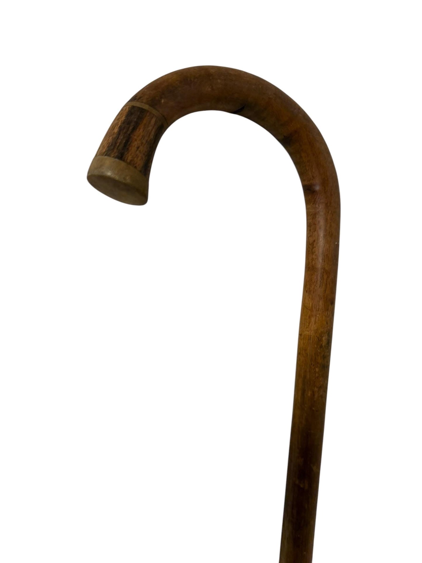 antique walking cane stick with cow bone , european collection, gentlemen's flannel stick.