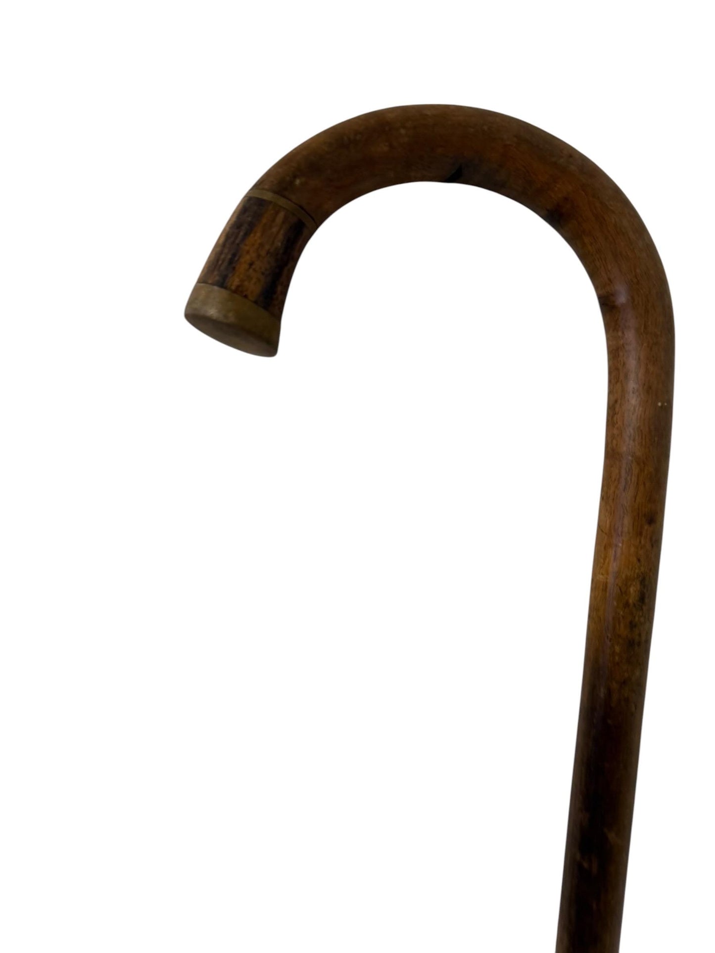 antique walking cane stick with cow bone , european collection, gentlemen's flannel stick.