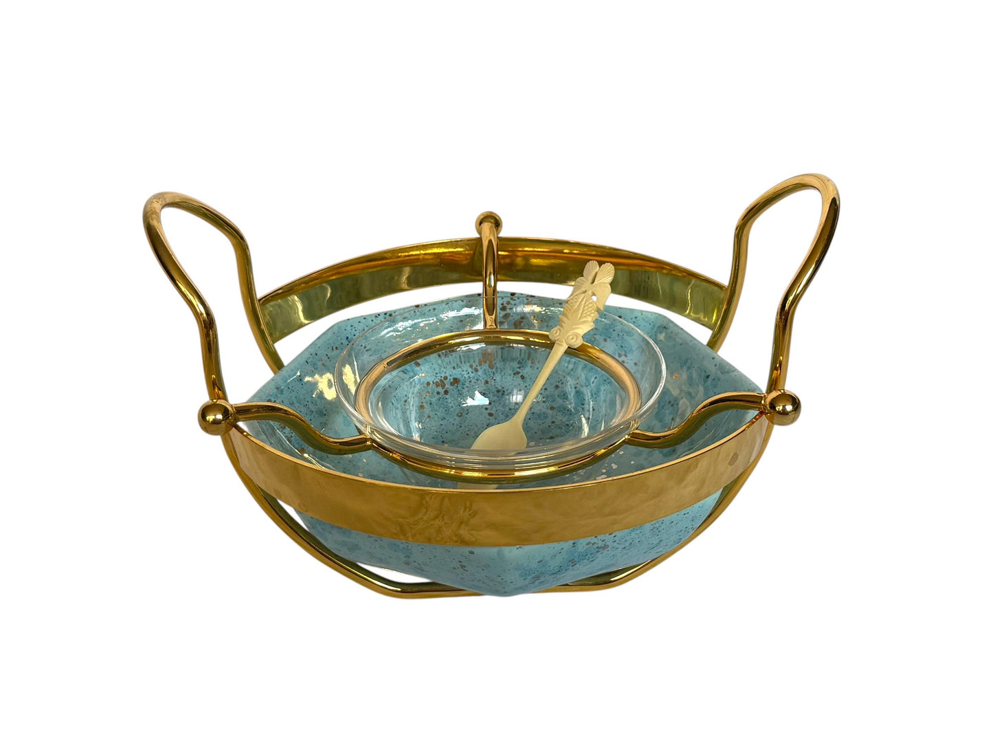 Caviar DIORgold plated and ceramic Serving Set with Bone Spoon,  kaviaar