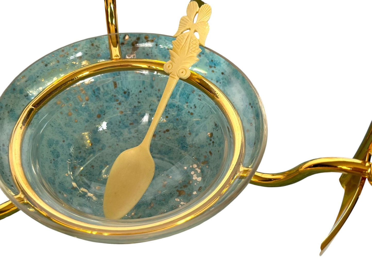 Caviar DIORgold plated and ceramic Serving Set with Bone Spoon,  kaviaar