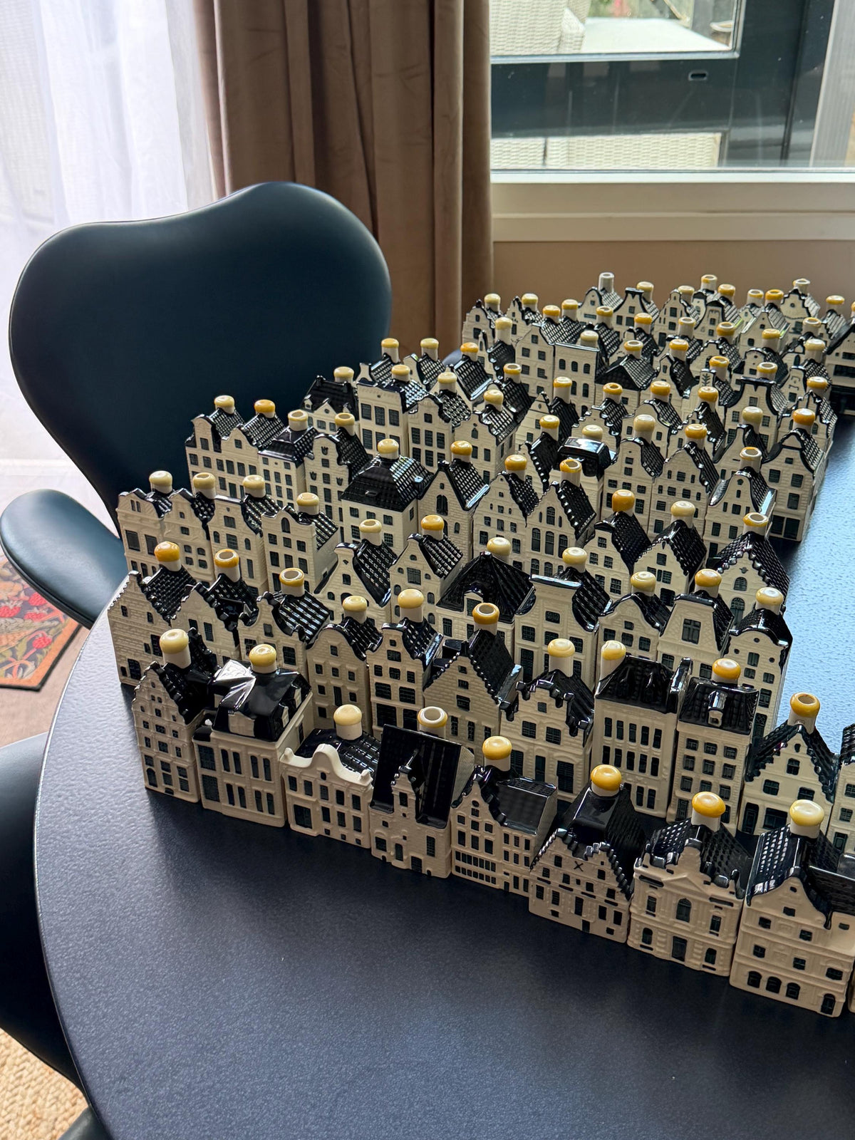KLM Amsterdam Canal Houses, Hand Painted Porcelain Collectible Dutch grachtenpandjes street per 8 choose your number