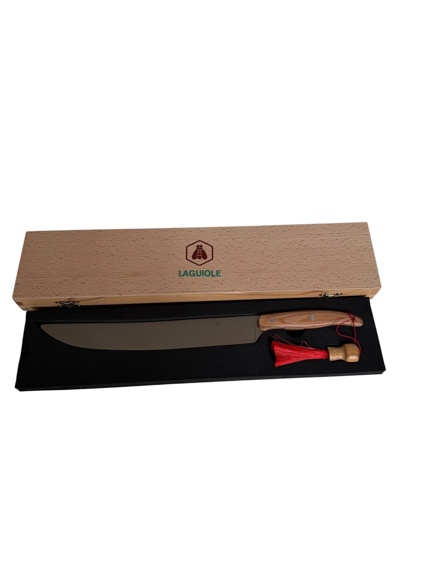 Vintage Laguiole Champagne Sabre with Wooden Box, Signed, Retired, sabrage sabreren bottle opener party luxury