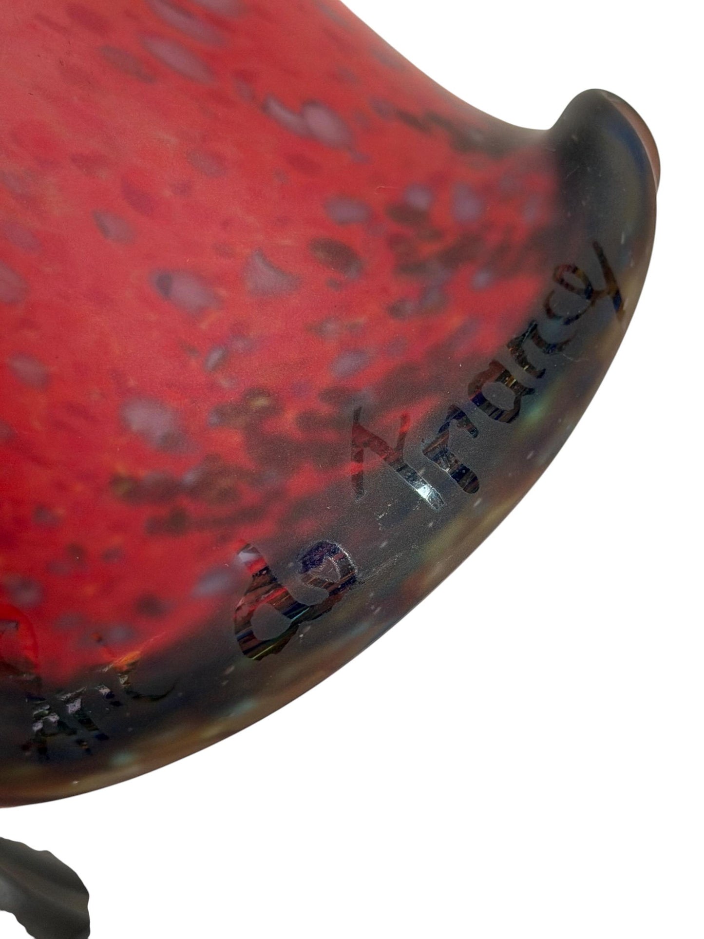 Art de France -Art Nouveau Desk Lamp, Jugendstil Clerk Lamp, Adjustable Shade ausema red velvet glass