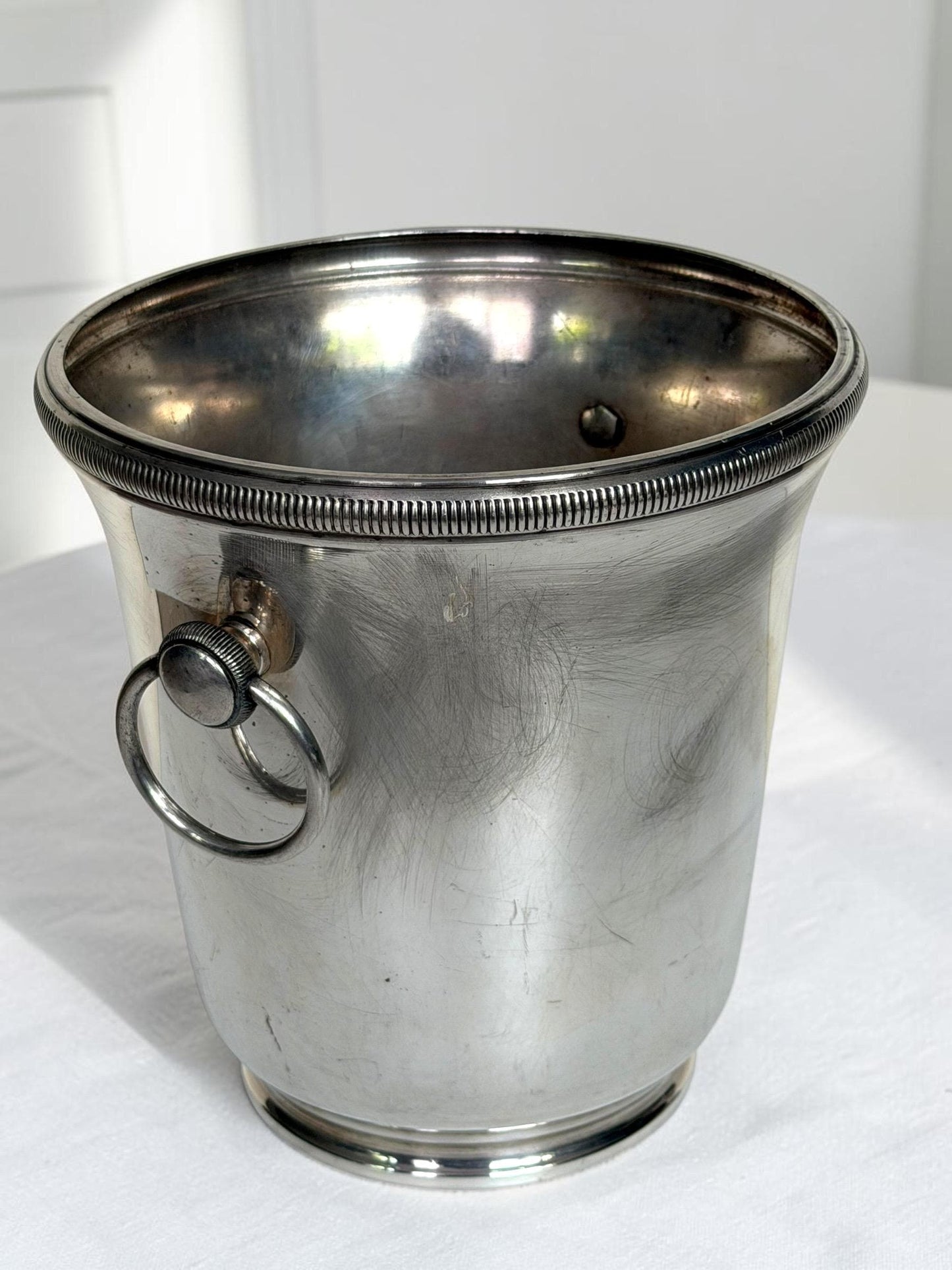Silvered chique  Champagne Cooler, French Luxe ice bucket