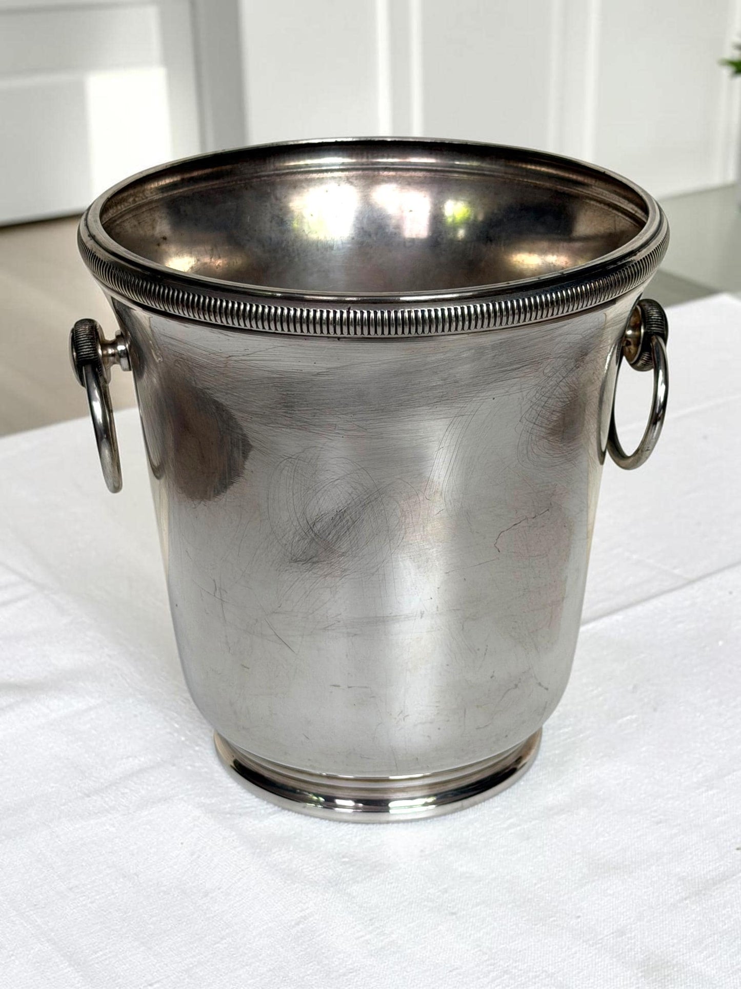 Silvered chique  Champagne Cooler, French Luxe ice bucket