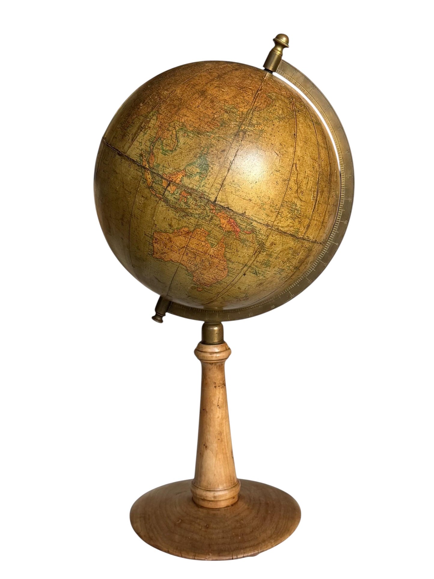 Antique Dietrich Reimer Terrestrial Globe Berlin c. 1914 – 33 cm Pre-WWI Erdglobus