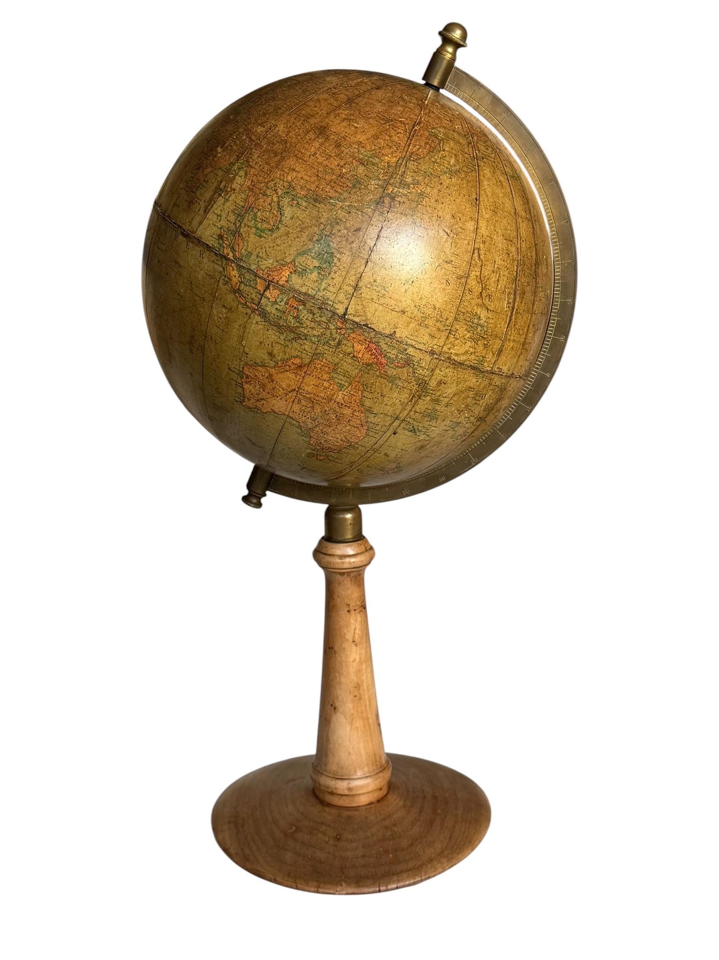 Antique Dietrich Reimer Terrestrial Globe Berlin c. 1914 – 33 cm Pre-WWI Erdglobus