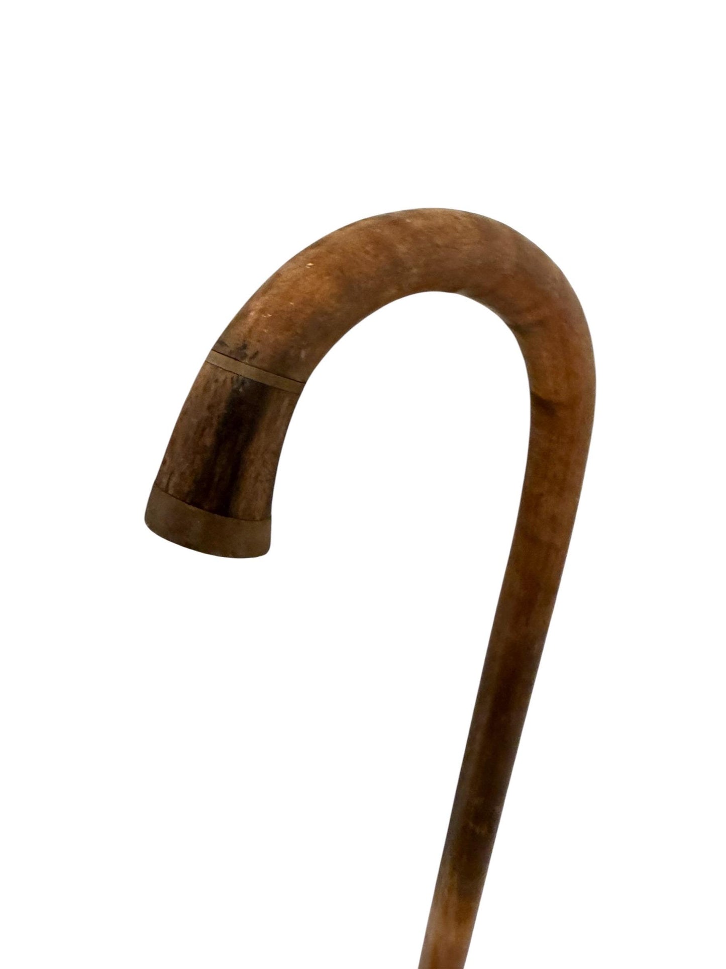 antique walking cane stick with cow bone , european collection, gentlemen's flannel stick.