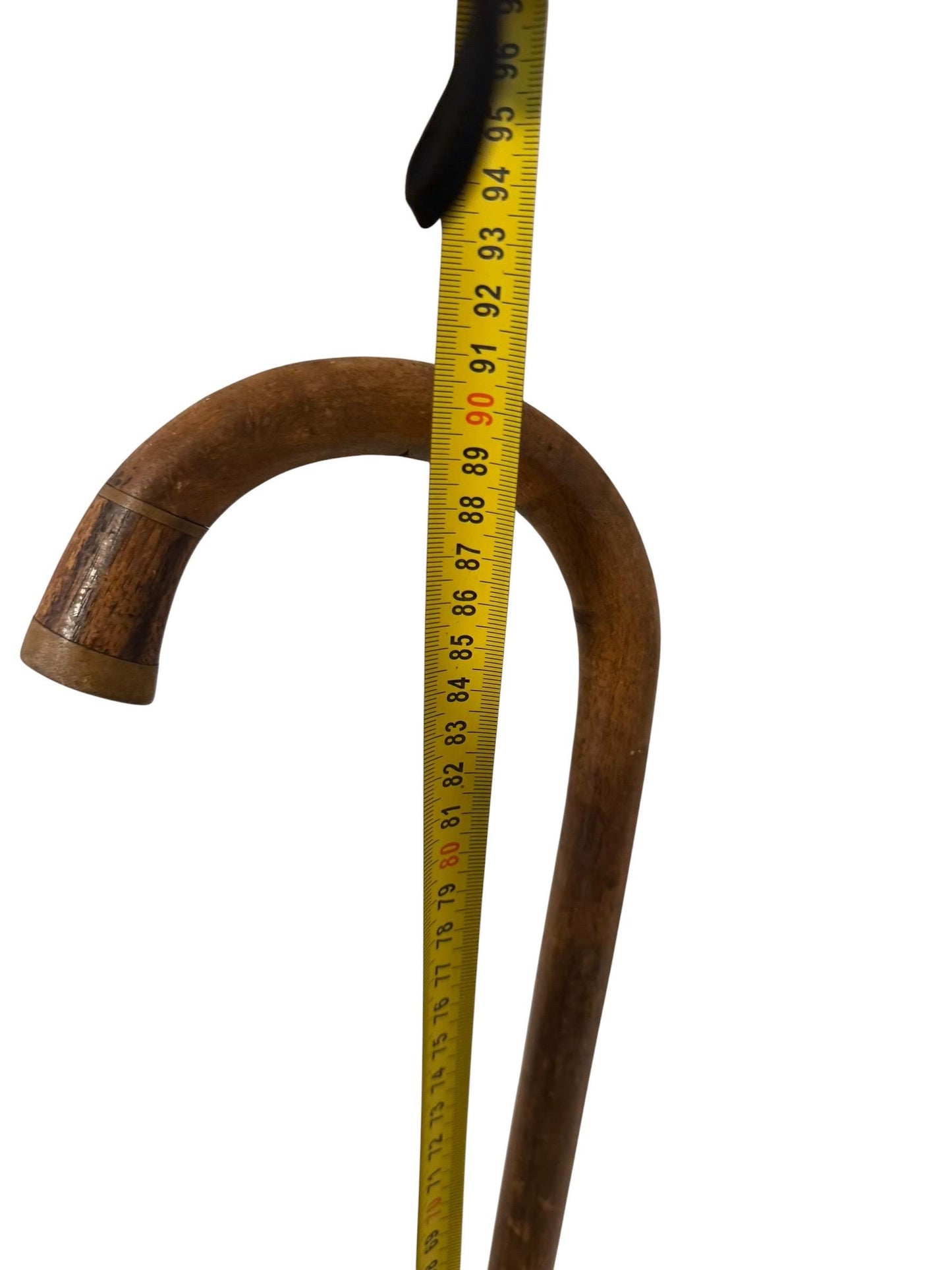 antique walking cane stick with cow bone , european collection, gentlemen's flannel stick.