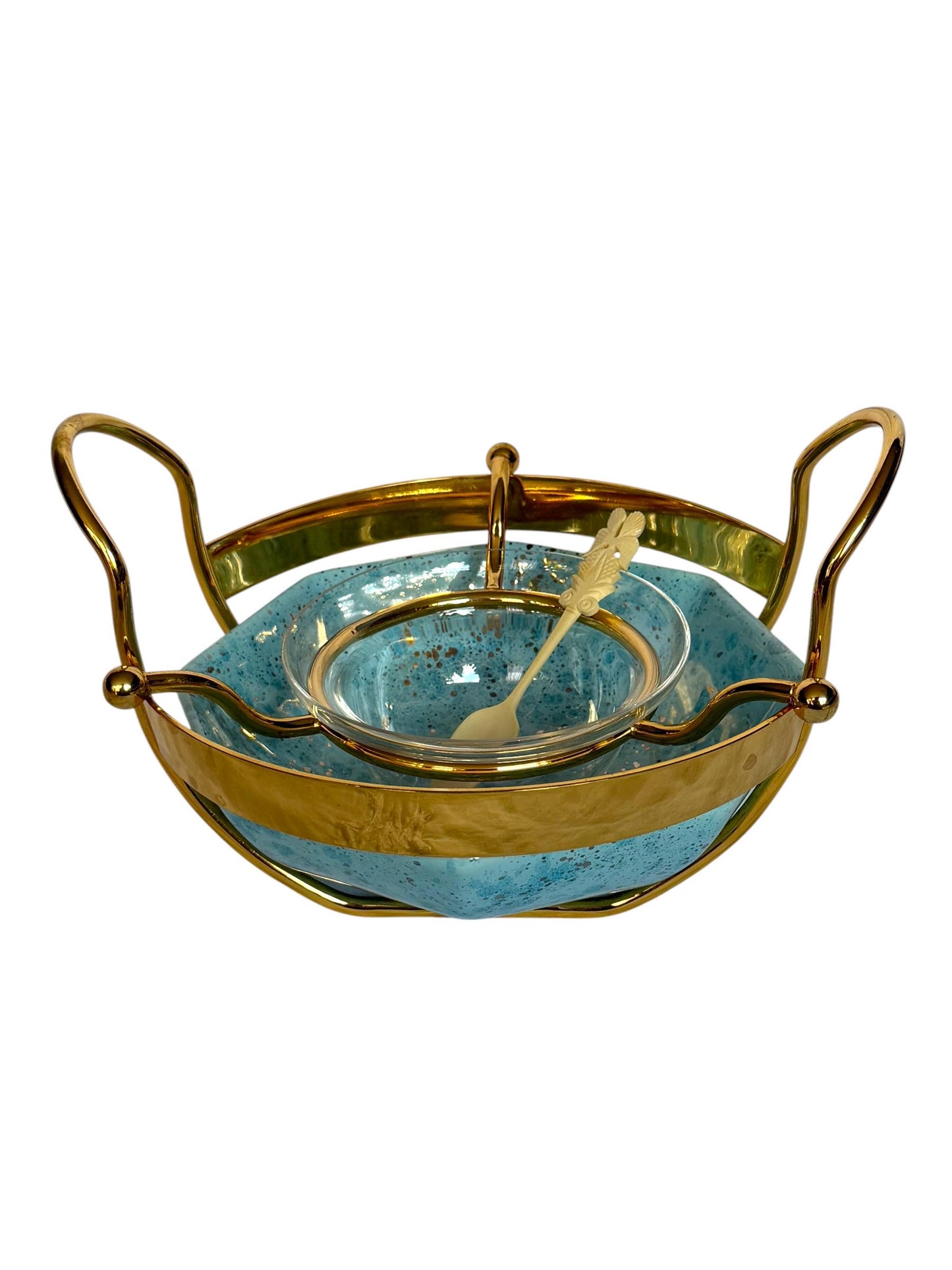 Caviar DIORgold plated and ceramic Serving Set with Bone Spoon,  kaviaar