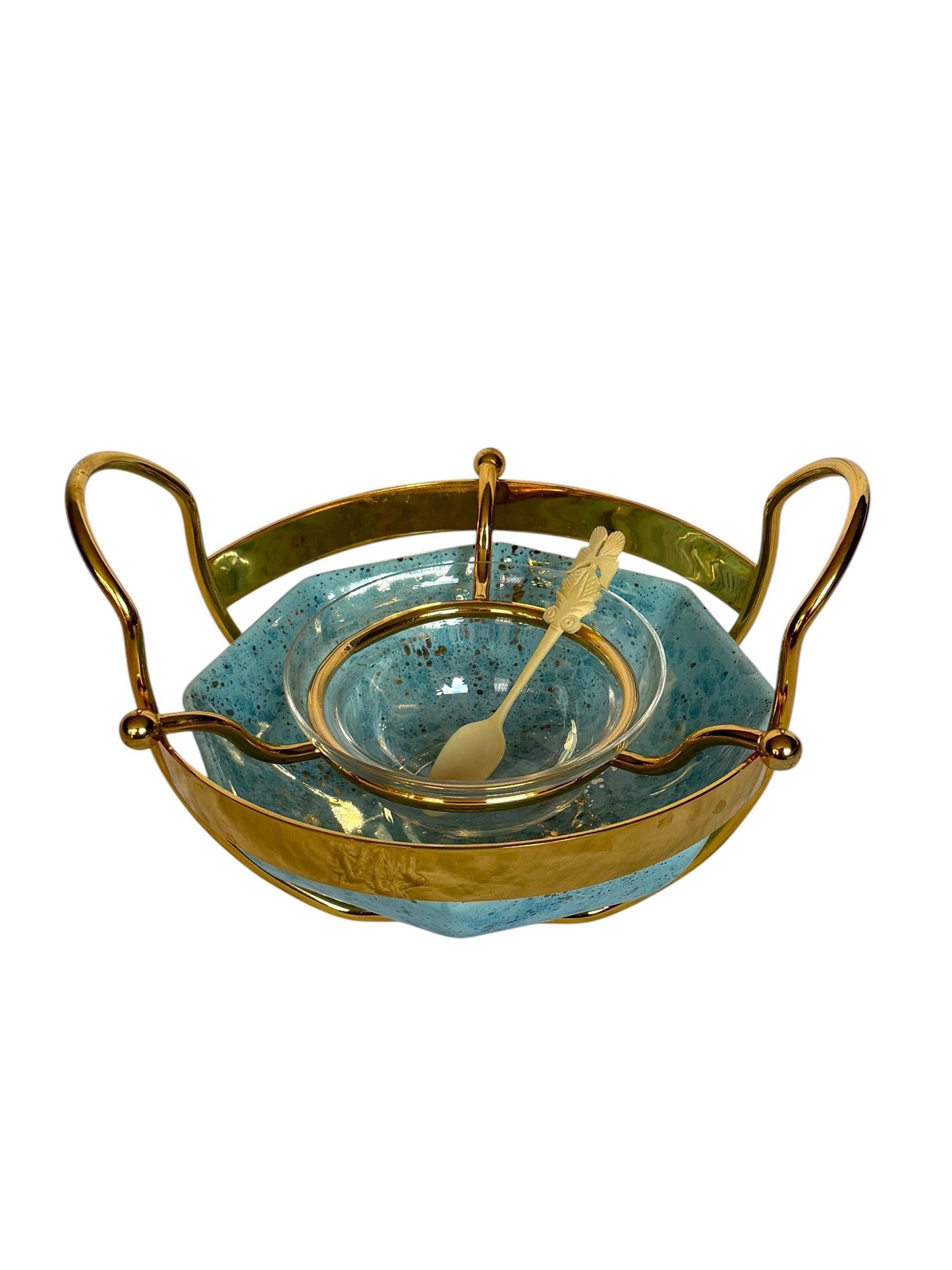 Caviar DIORgold plated and ceramic Serving Set with Bone Spoon,  kaviaar