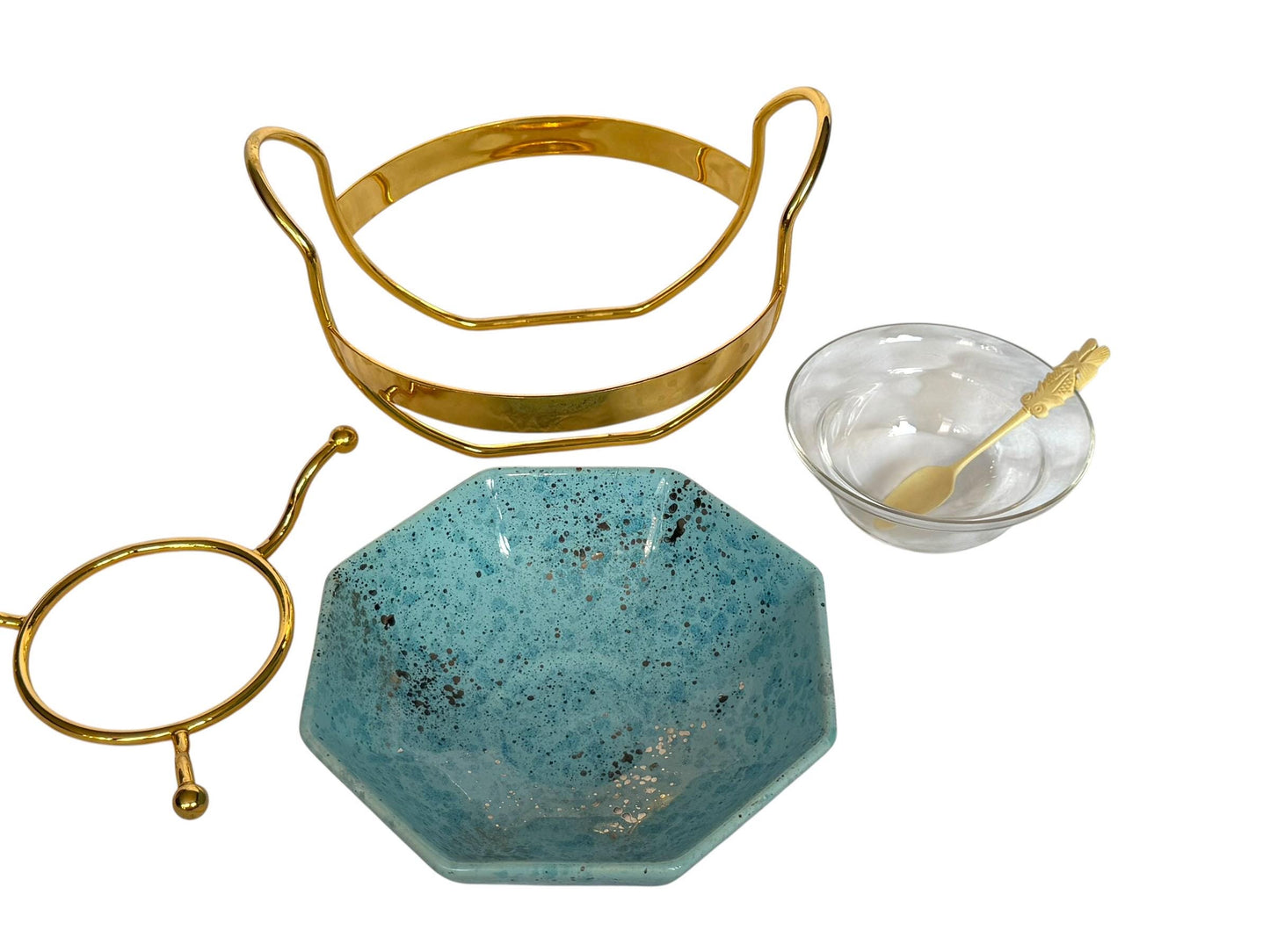 Caviar DIORgold plated and ceramic Serving Set with Bone Spoon,  kaviaar