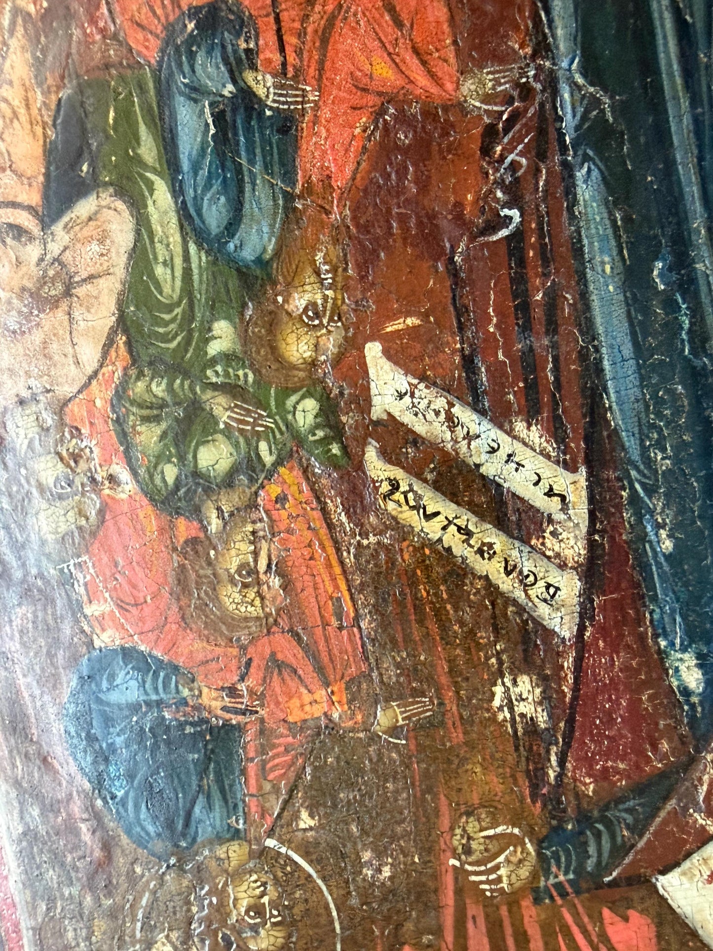 Antique Icon,  Egg Tempera, Orthodox 19th Century Orthodox Icon – Mother of God “Joy of All Who Sorrow”