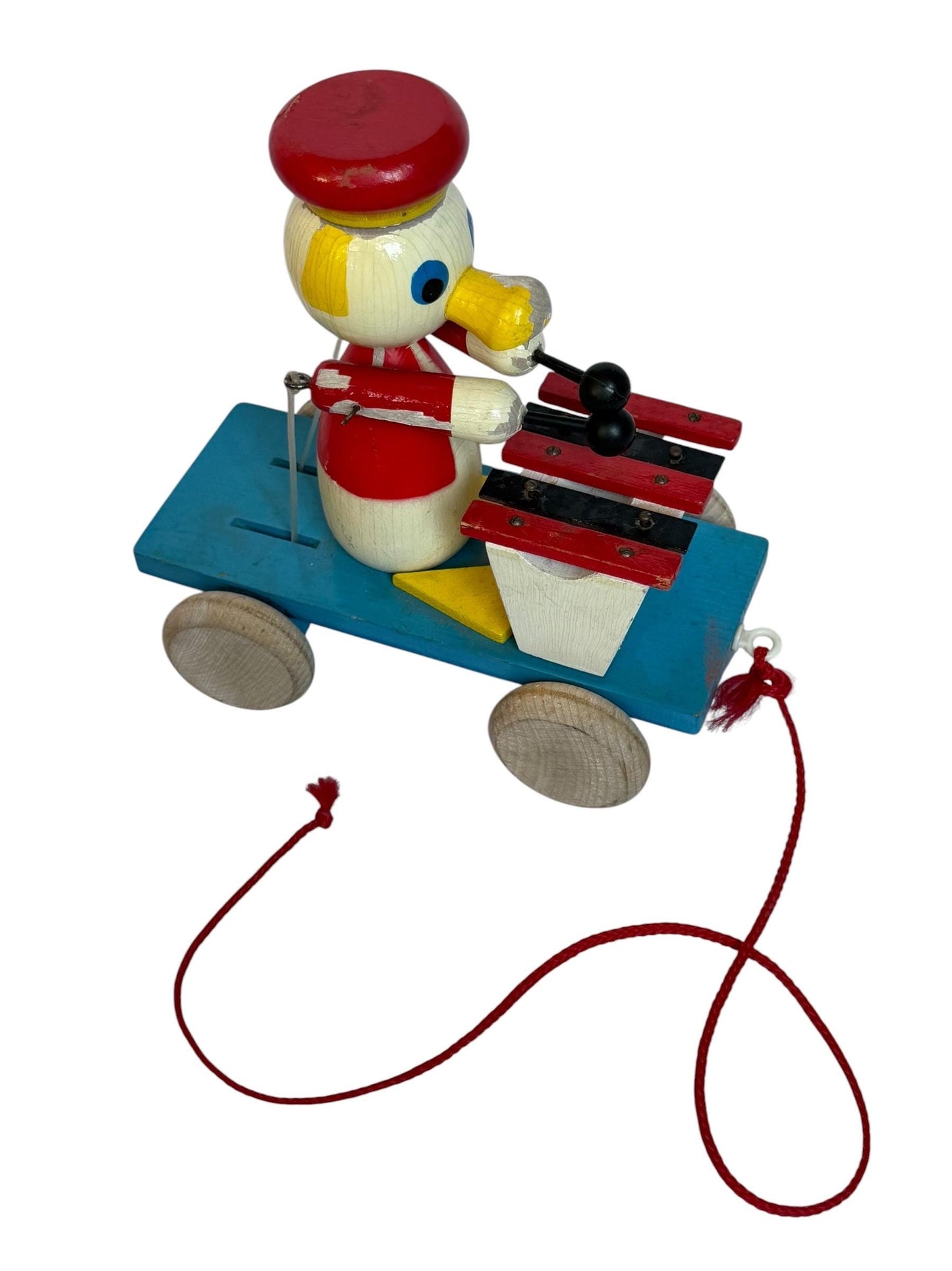 Vintage MIVA Vacov Wooden Xylophone Duck Pull Toy – Czechoslovakia 1960s