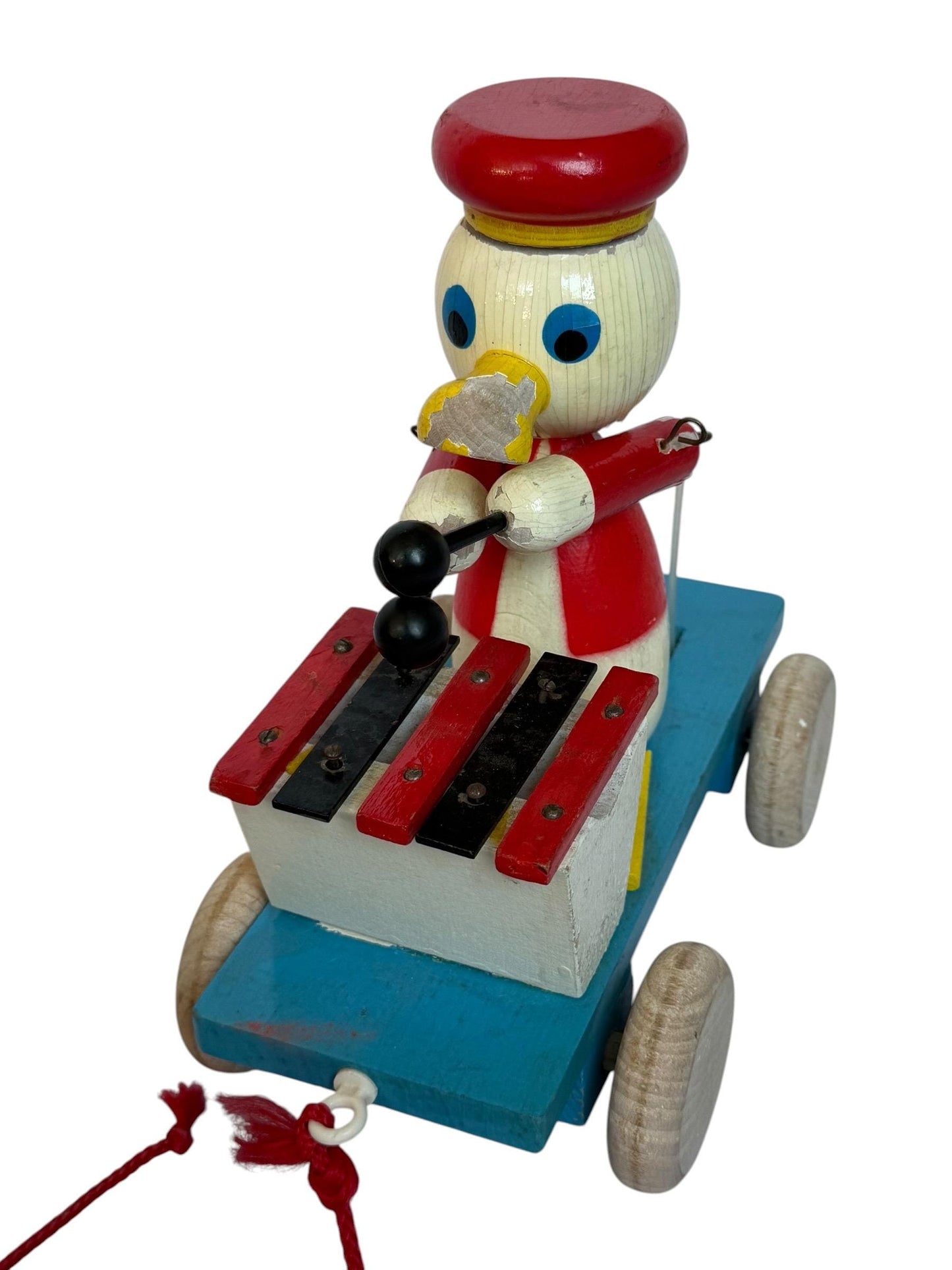 Vintage MIVA Vacov Wooden Xylophone Duck Pull Toy – Czechoslovakia 1960s