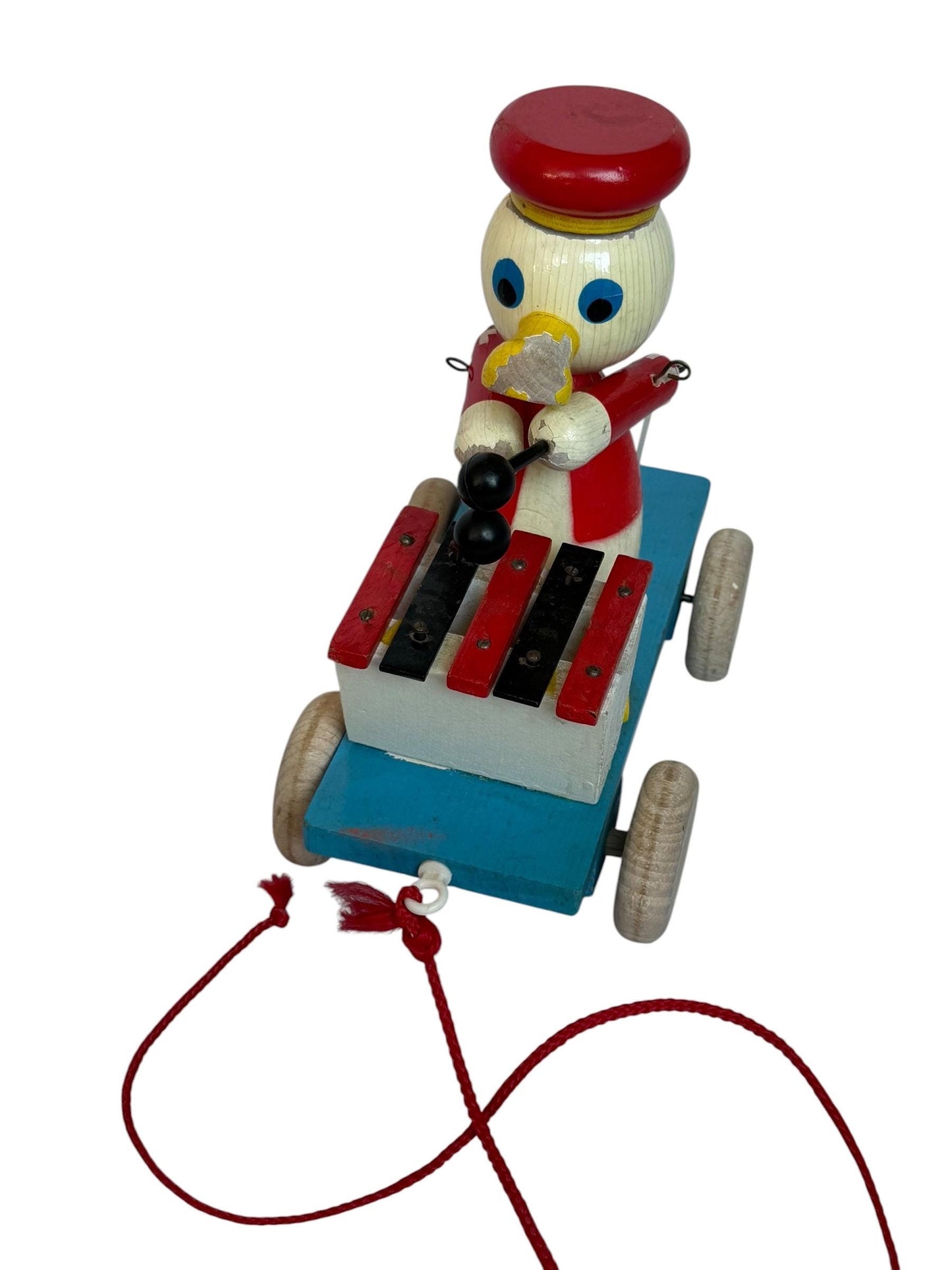 Vintage MIVA Vacov Wooden Xylophone Duck Pull Toy – Czechoslovakia 1960s