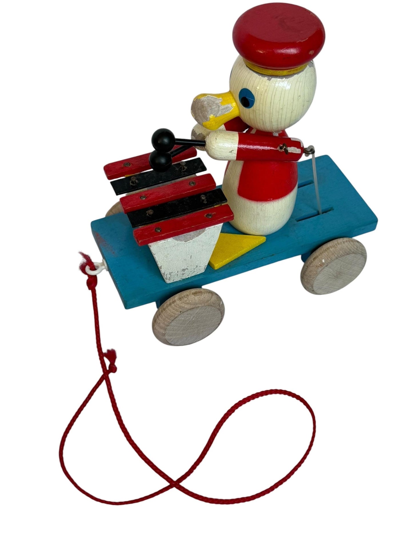 Vintage MIVA Vacov Wooden Xylophone Duck Pull Toy – Czechoslovakia 1960s