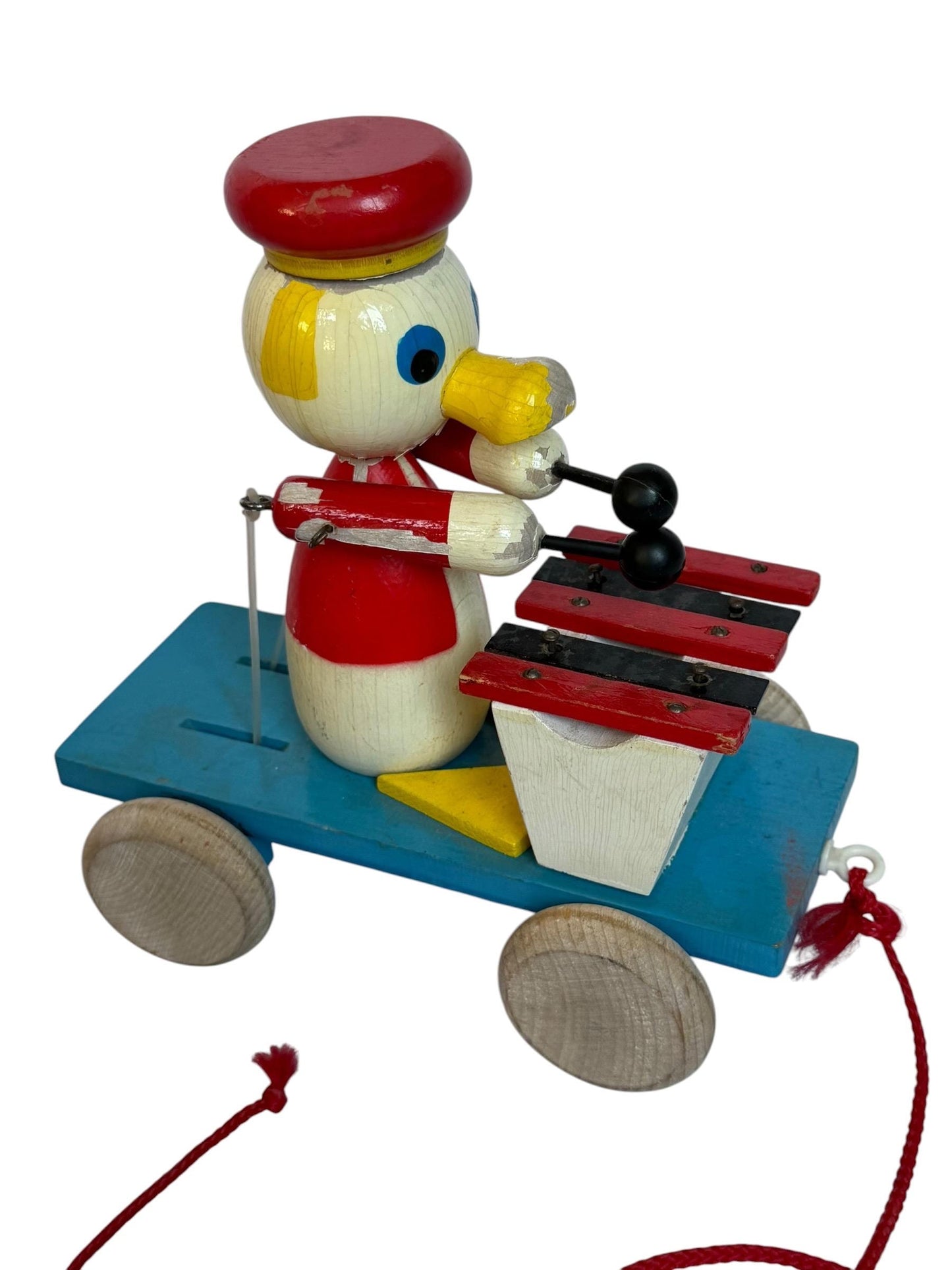 Vintage MIVA Vacov Wooden Xylophone Duck Pull Toy – Czechoslovakia 1960s