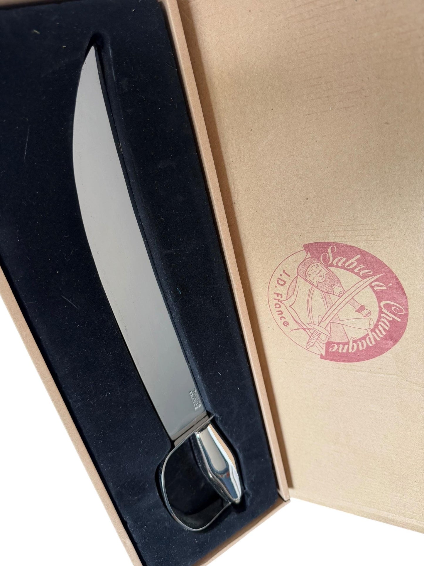 Vintage French Silver Plated Champagne Saber – Sabre à Champagne, Thiers France, J.D. France, Original Box