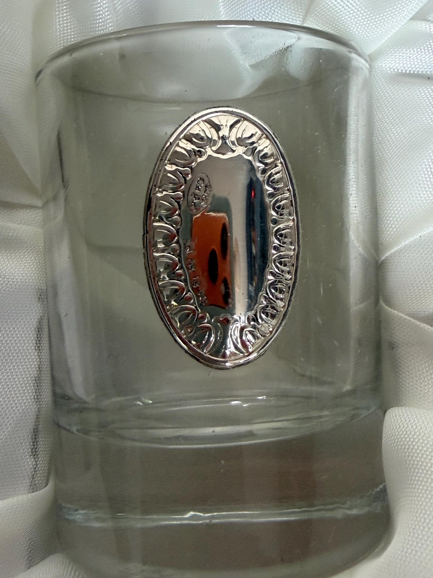 925 silver shot  glasses, liquer crystal , vintage italy, with silver shield can be engraved, personalised limoncello ouzo raki