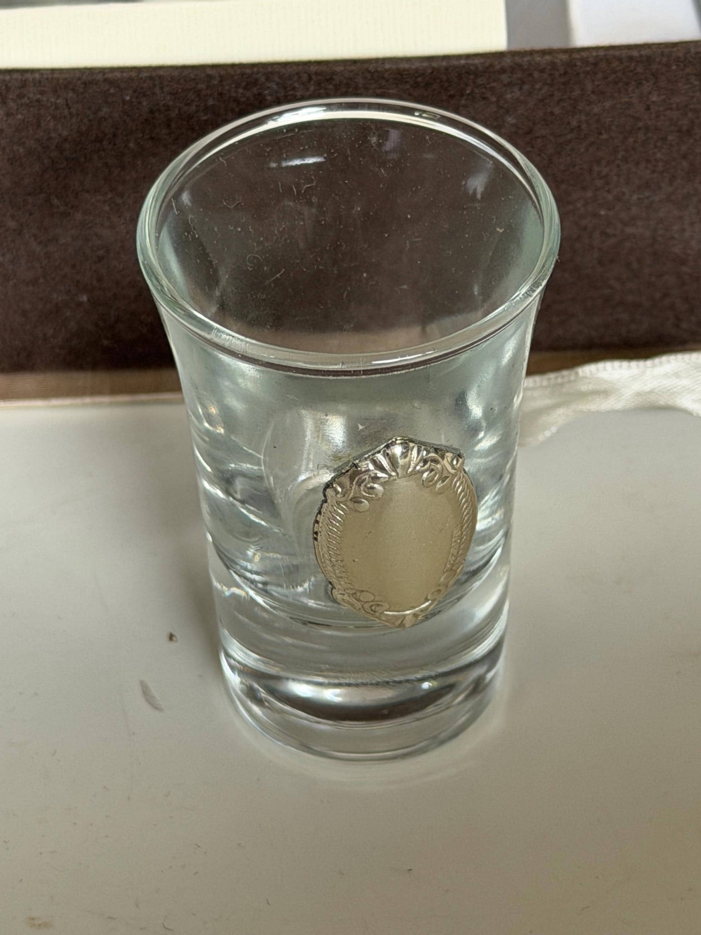 925 silver liquer  glasses, liquer crystal , vintage italy, with silver shield can be engraved, personalised limoncello ouzo raki