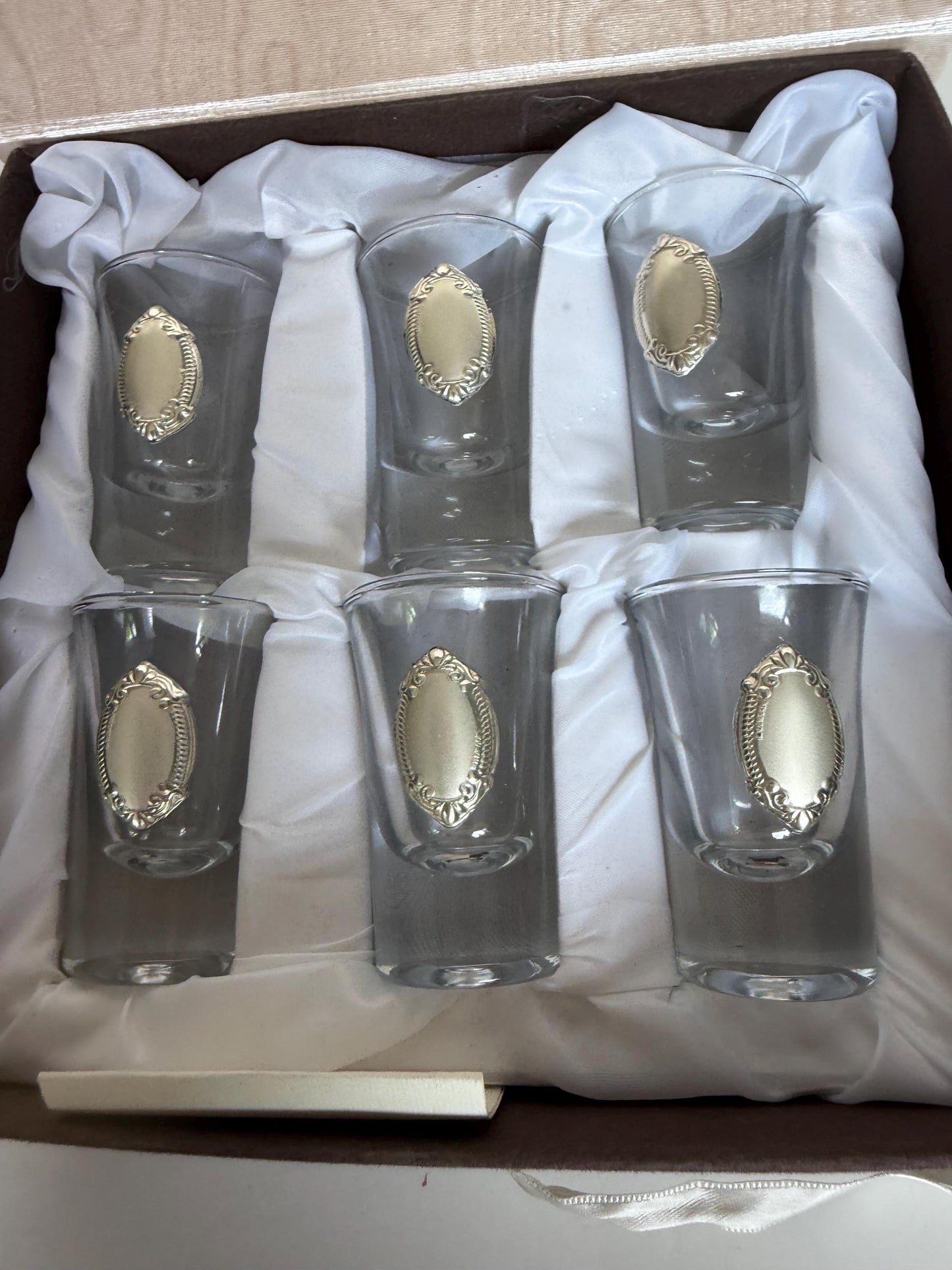 925 silver liquer  glasses, liquer crystal , vintage italy, with silver shield can be engraved, personalised limoncello ouzo raki