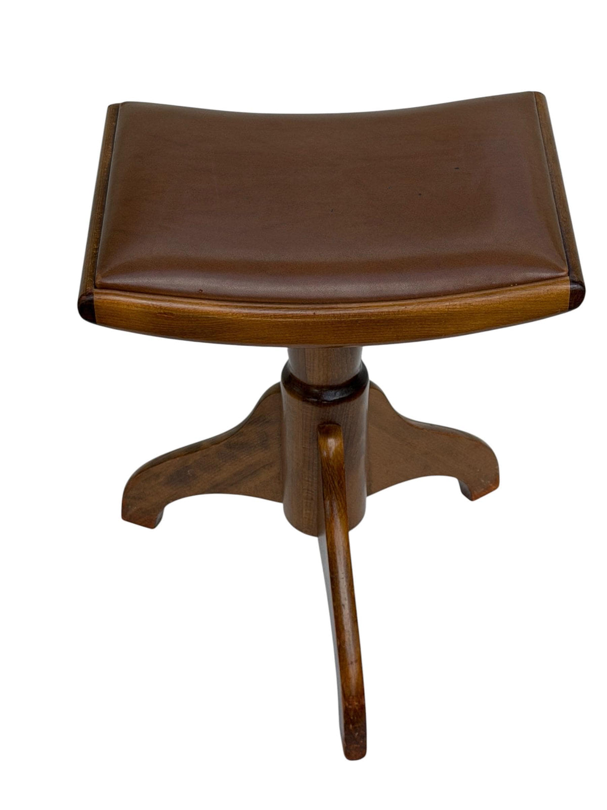 Adjustable Piano Stool, Vintage Wooden Music Stool, midcentury, 1960s kruk
