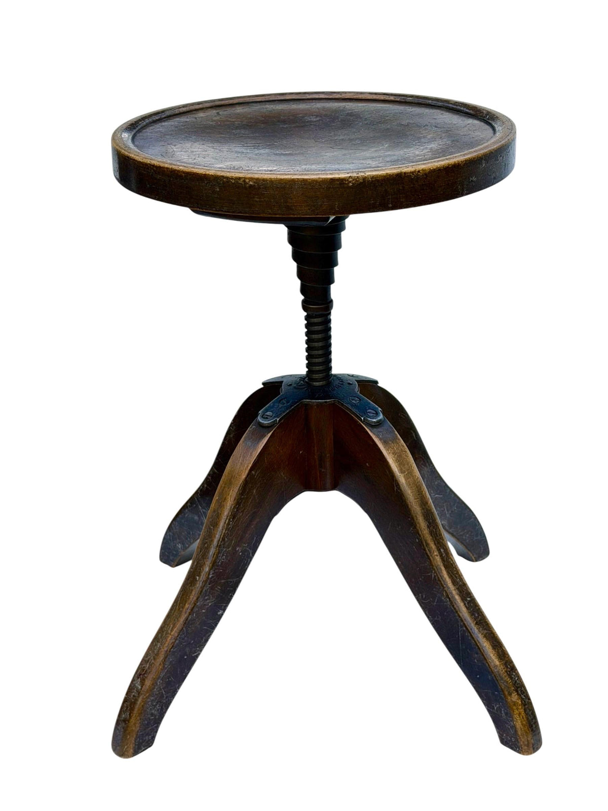 Adjustable Art Deco Atelier Stool by Stoelcker, Germany, 1930s designer  gallery kruk bombenstabil pufferdreh art deco trapeze chair