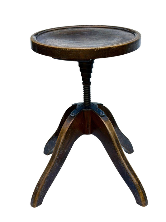 Adjustable Art Deco Atelier Stool by Stoelcker, Germany, 1930s designer  gallery kruk bombenstabil pufferdreh art deco trapeze chair