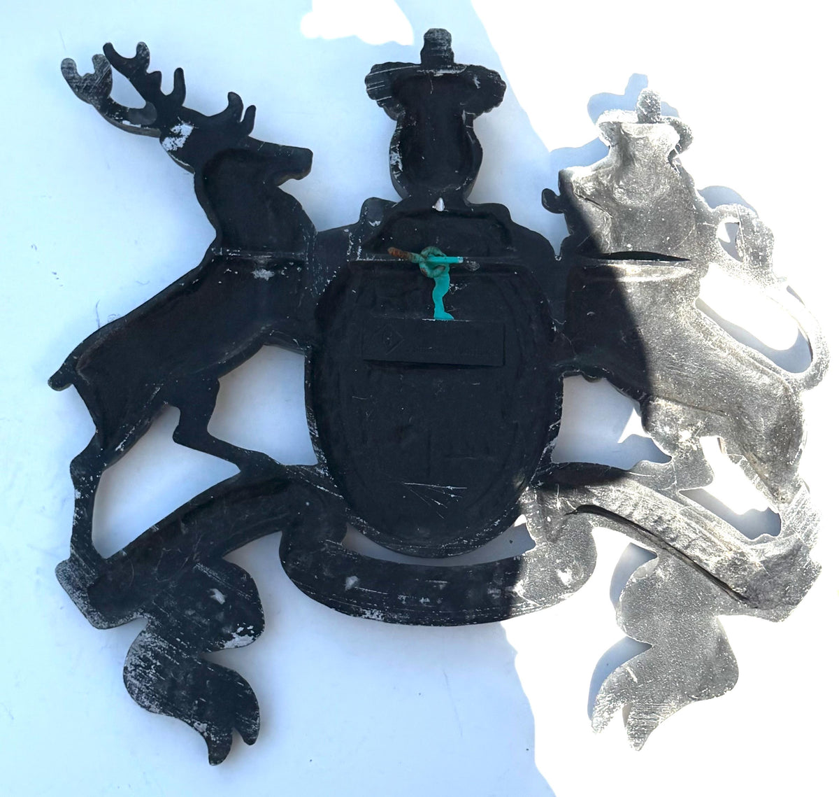 Cast Iron Royal Coat of Arms, Architectural Detail,  Württemberg Coat of Arms Cast Metal Wall Plaque, Germany - grohmann kunstguss gallery