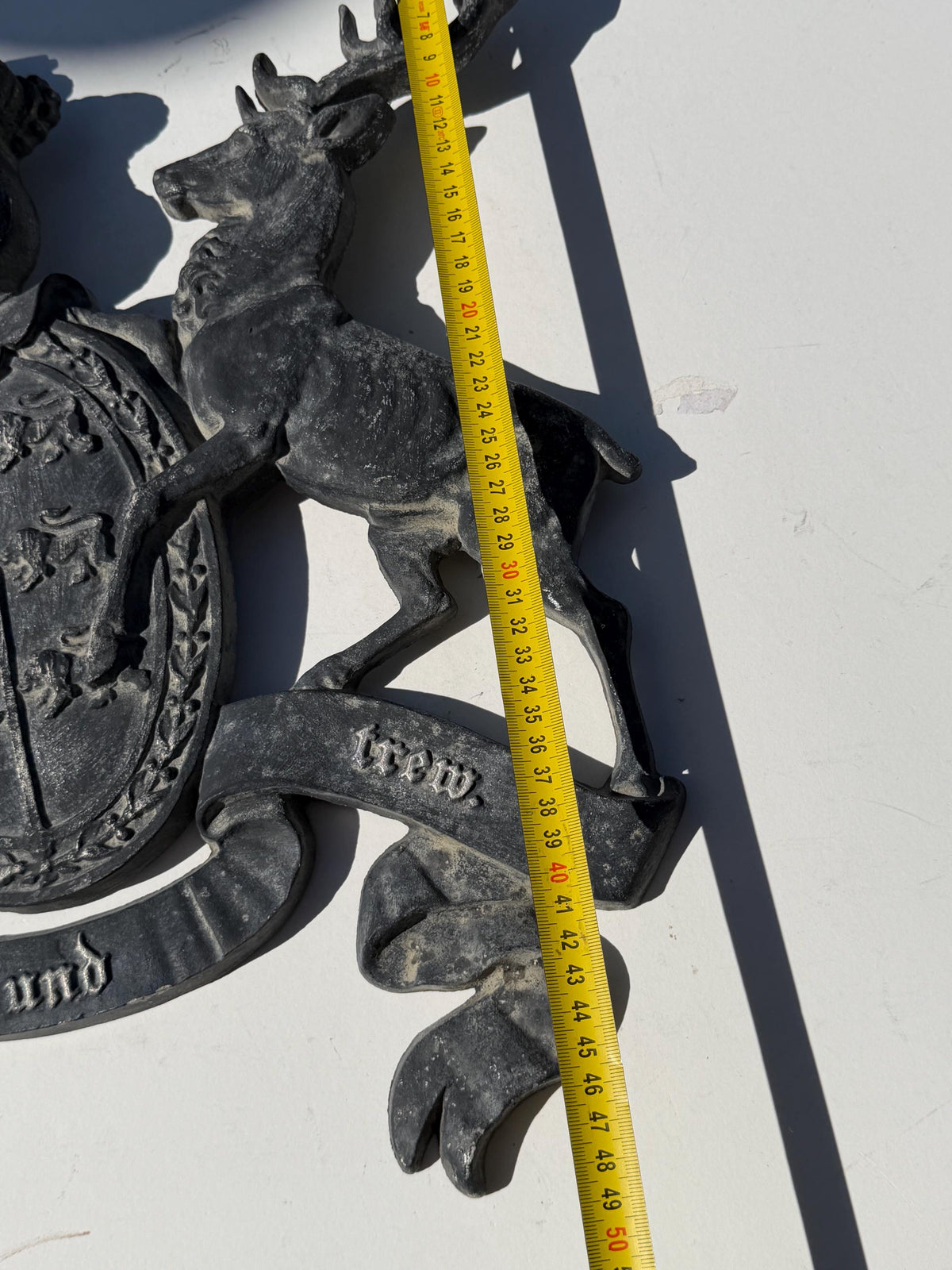 Cast Iron Royal Coat of Arms, Architectural Detail,  Württemberg Coat of Arms Cast Metal Wall Plaque, Germany - grohmann kunstguss gallery