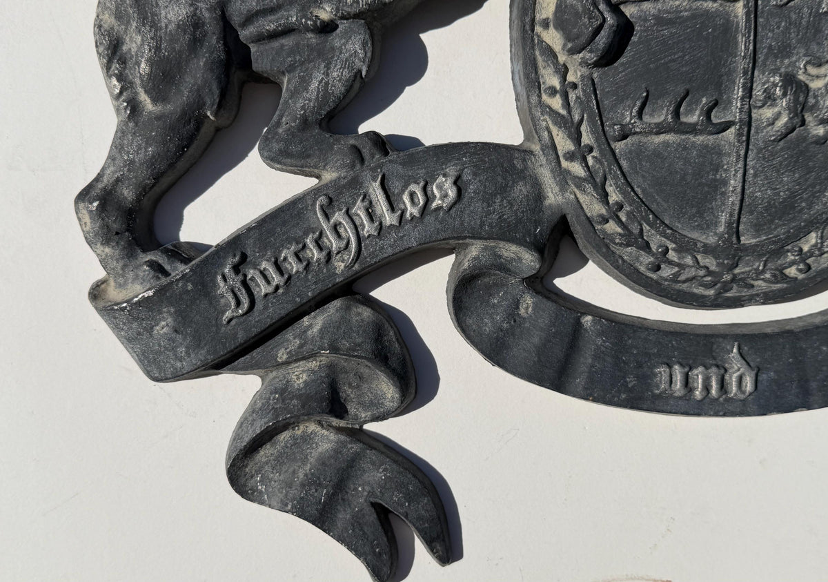 Cast Iron Royal Coat of Arms, Architectural Detail,  Württemberg Coat of Arms Cast Metal Wall Plaque, Germany - grohmann kunstguss gallery