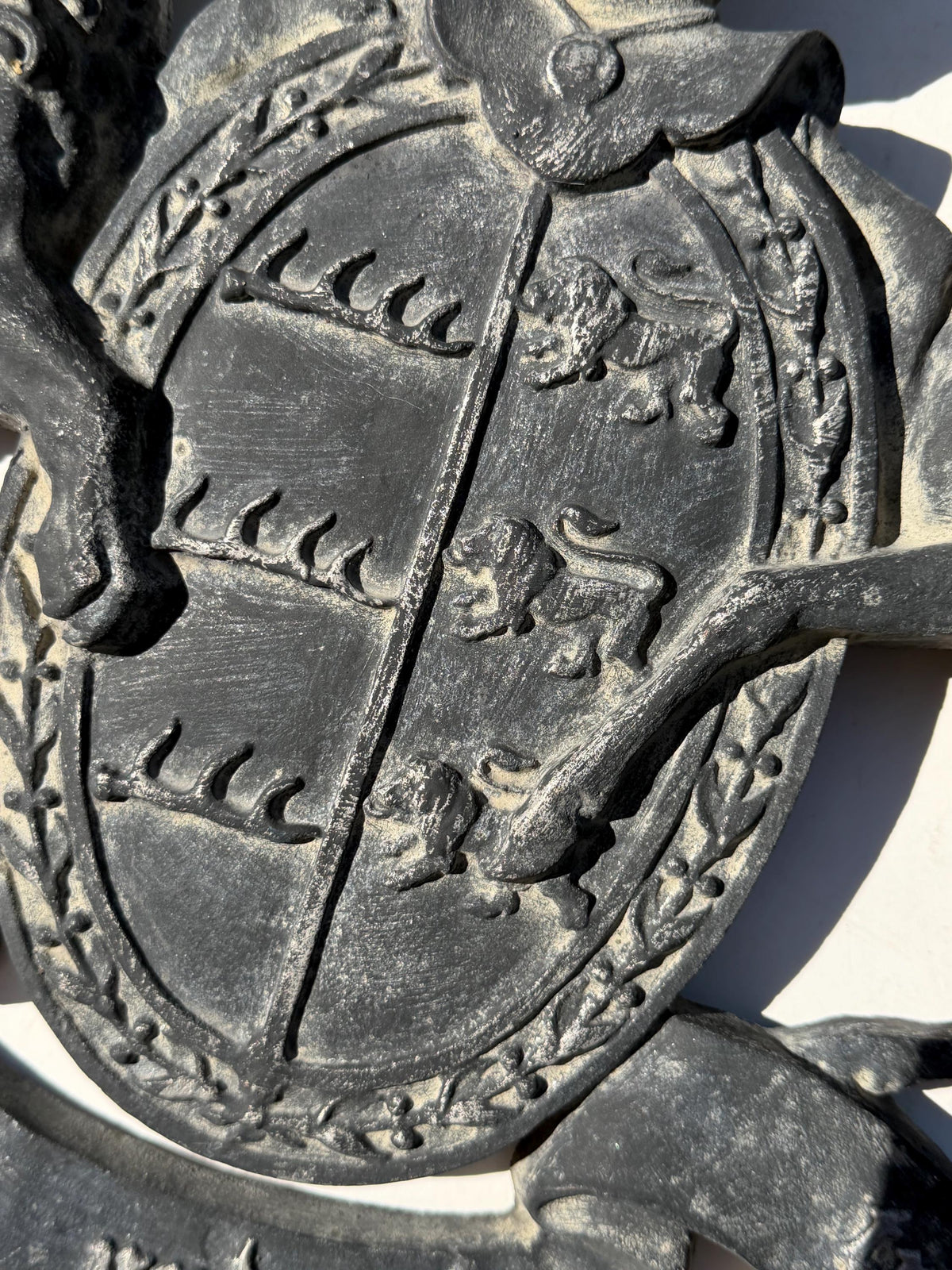 Cast Iron Royal Coat of Arms, Architectural Detail,  Württemberg Coat of Arms Cast Metal Wall Plaque, Germany - grohmann kunstguss gallery