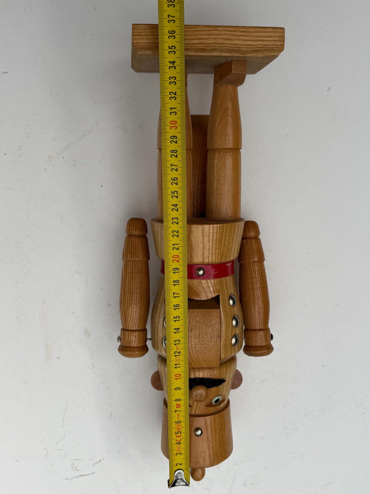 Antique Erzgebirge Wood Nutcracker, Hand-Painted Christmas Decor (37 cm, 1920s)