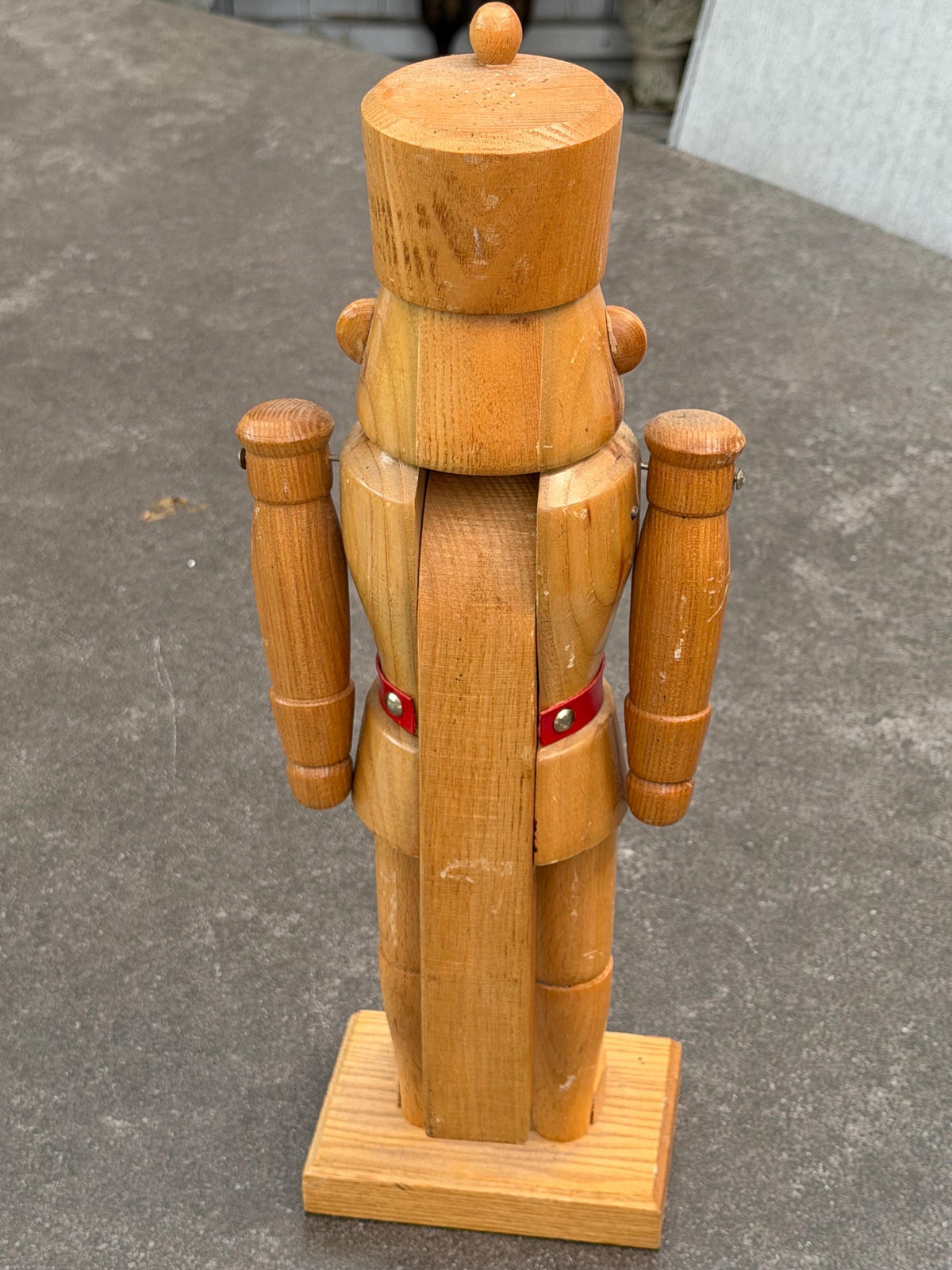 Antique Erzgebirge Wood Nutcracker, Hand-Painted Christmas Decor (37 cm, 1920s)