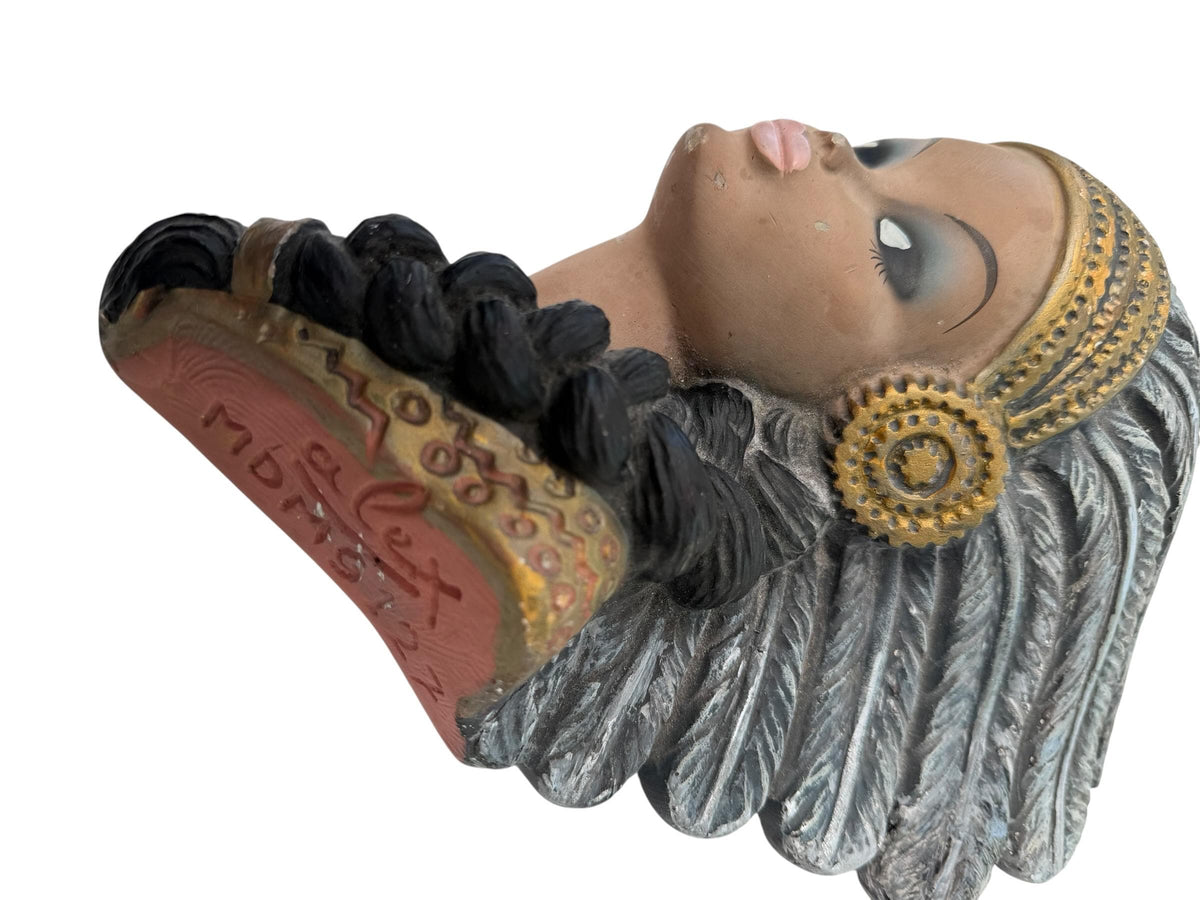 Mid-Century Alex MDGM Native American Woman Wall Bust – Tretchikoff  c.1960 wall ornament