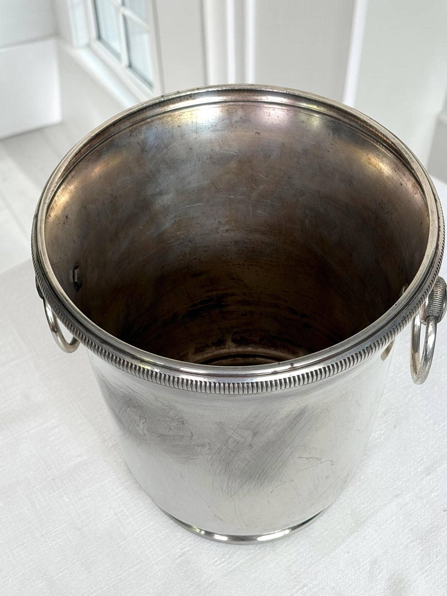 Silvered chique  Champagne Cooler, French Luxe ice bucket