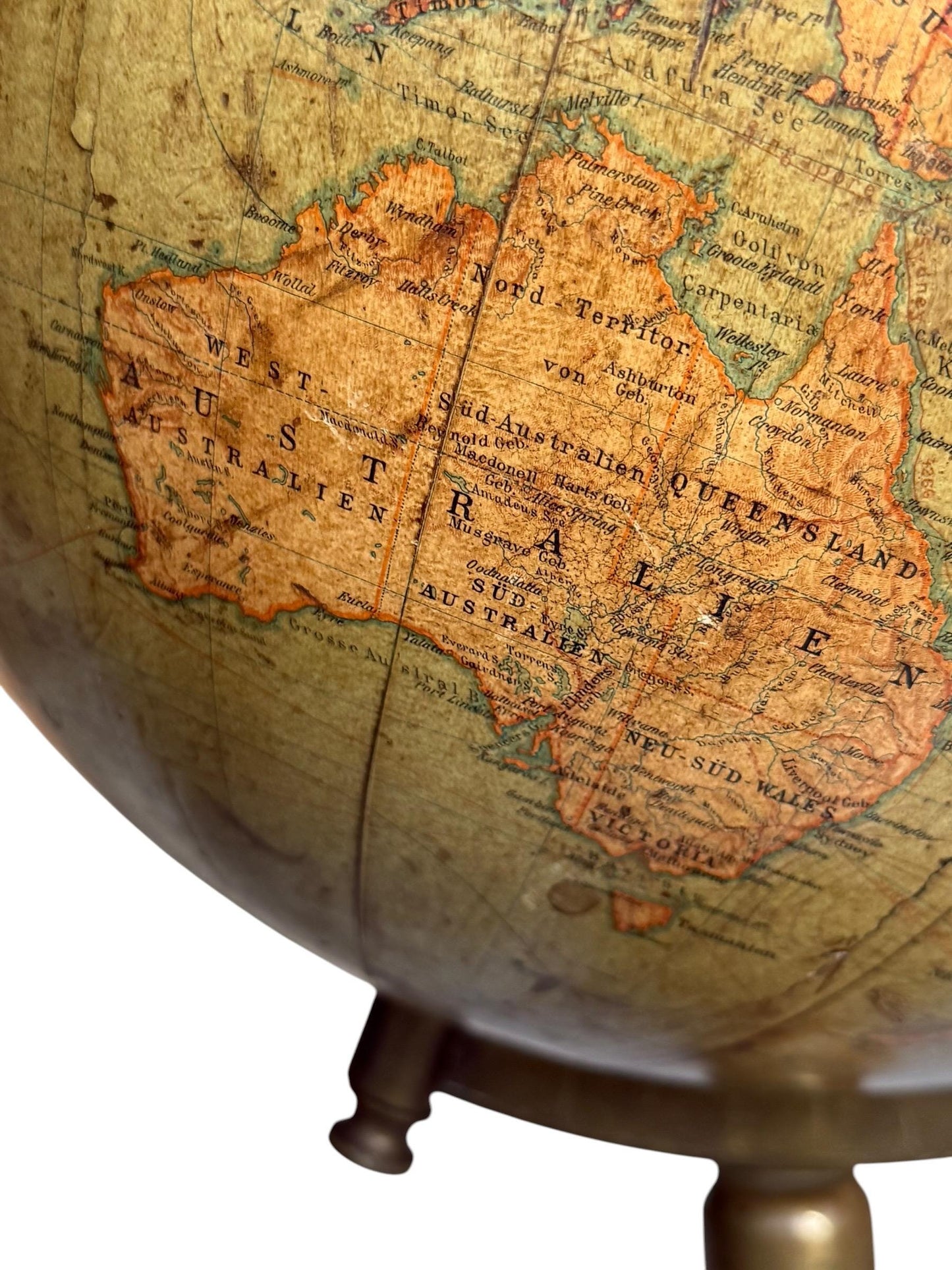 Antique Dietrich Reimer Terrestrial Globe Berlin c. 1914 – 33 cm Pre-WWI Erdglobus