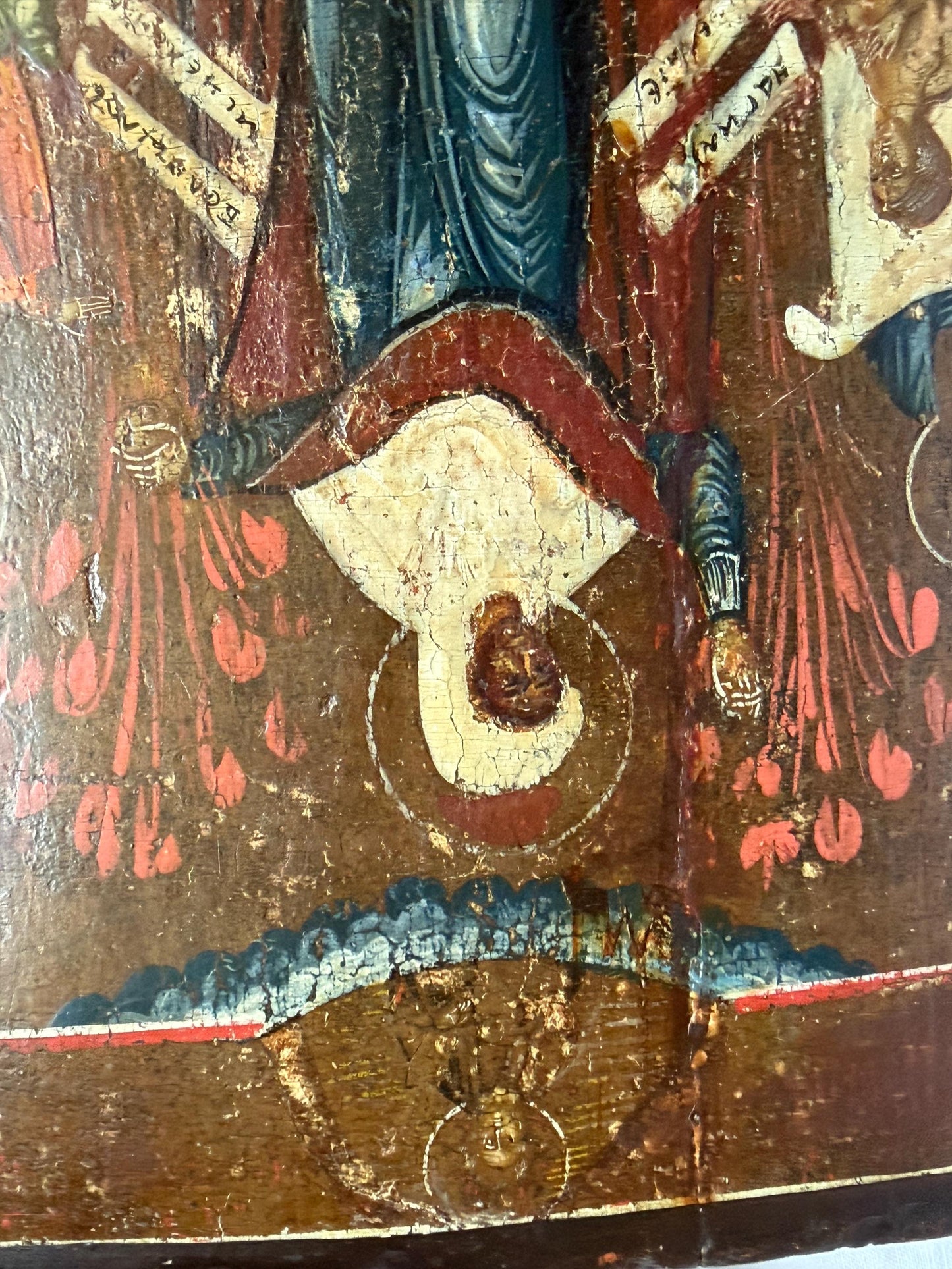 Antique Icon,  Egg Tempera, Orthodox 19th Century Orthodox Icon – Mother of God “Joy of All Who Sorrow”